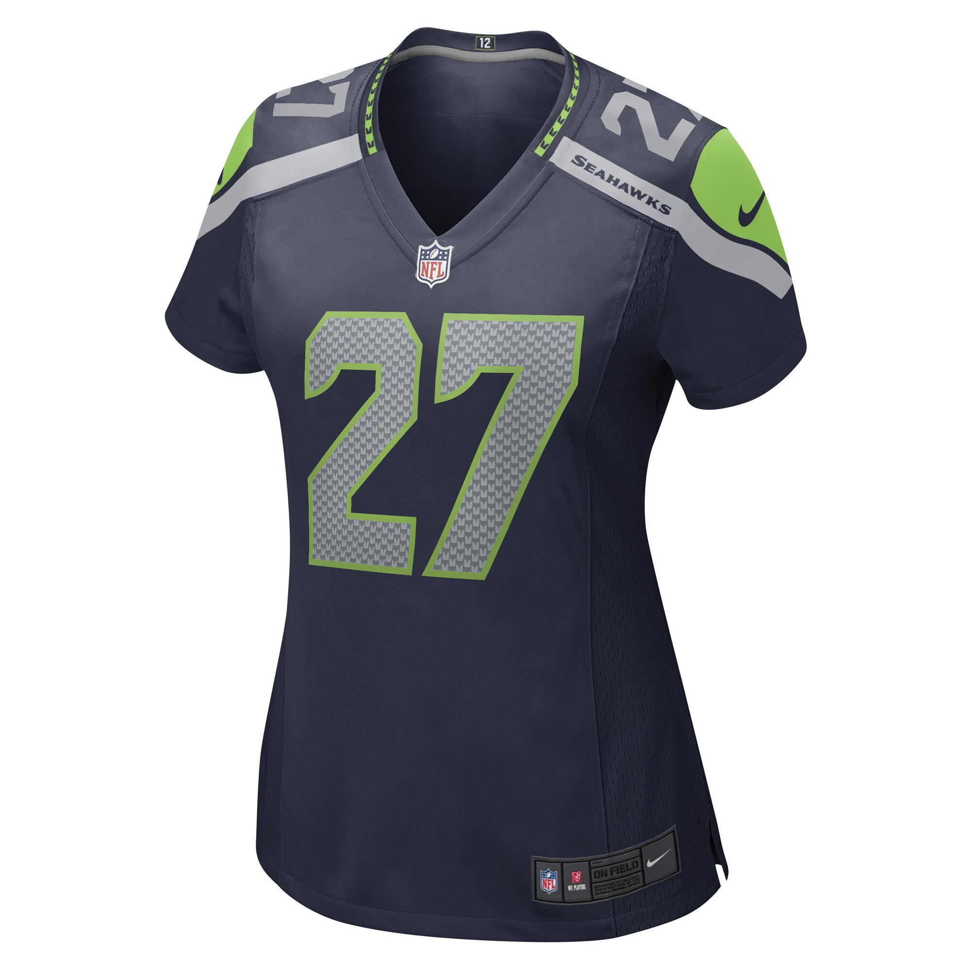 Tariq Woolen Seattle Seahawks  Women's Game Player Jersey - College Navy