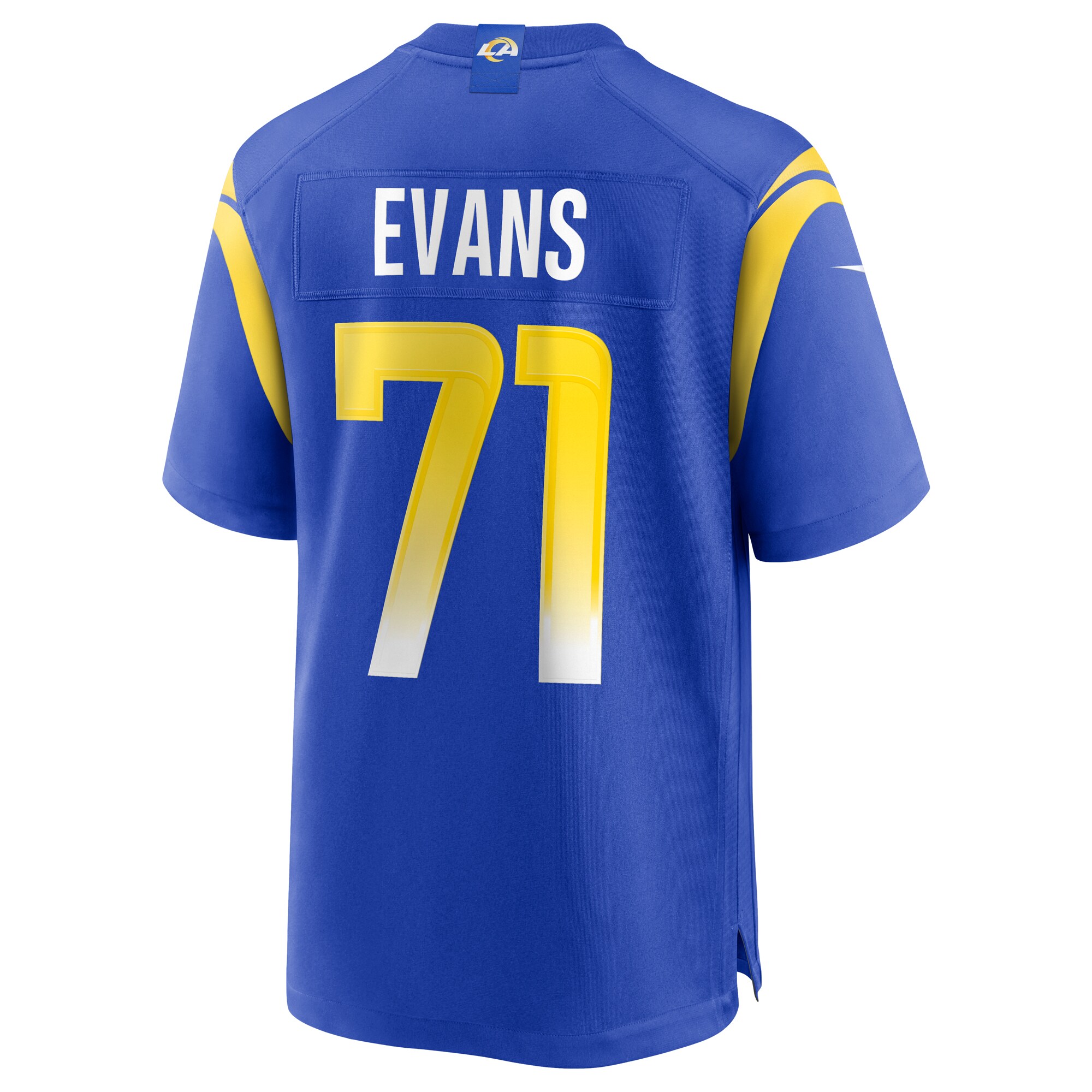 Bobby Evans Los Angeles Rams  Game Jersey - Royal