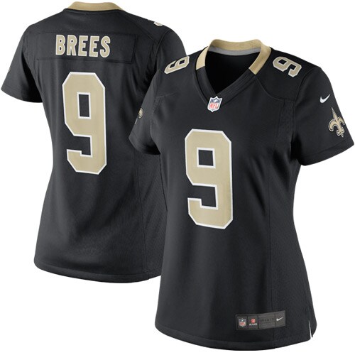 Drew Brees New Orleans Saints  Women's Player Game Jersey - Black