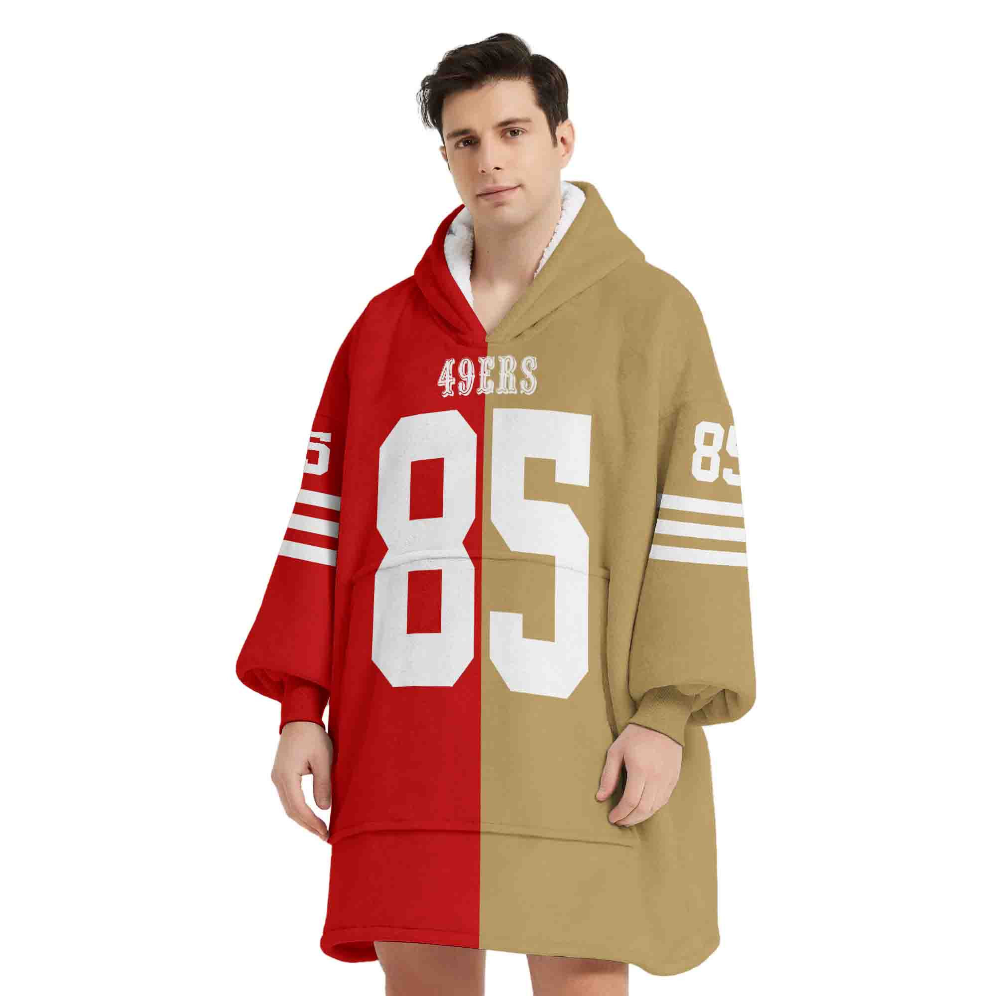 Adult 85 San Francisco 49ers Football Unisex Blanket Hoodie
