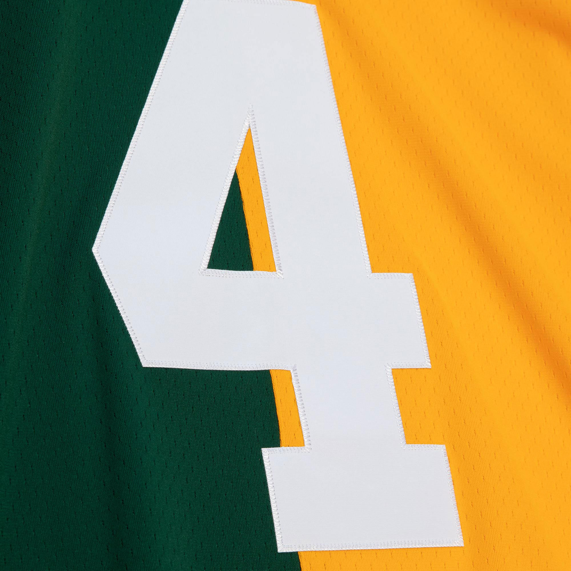 Brett Favre Green Bay Packers  1996 Split Legacy Replica Jersey - Green/Gold
