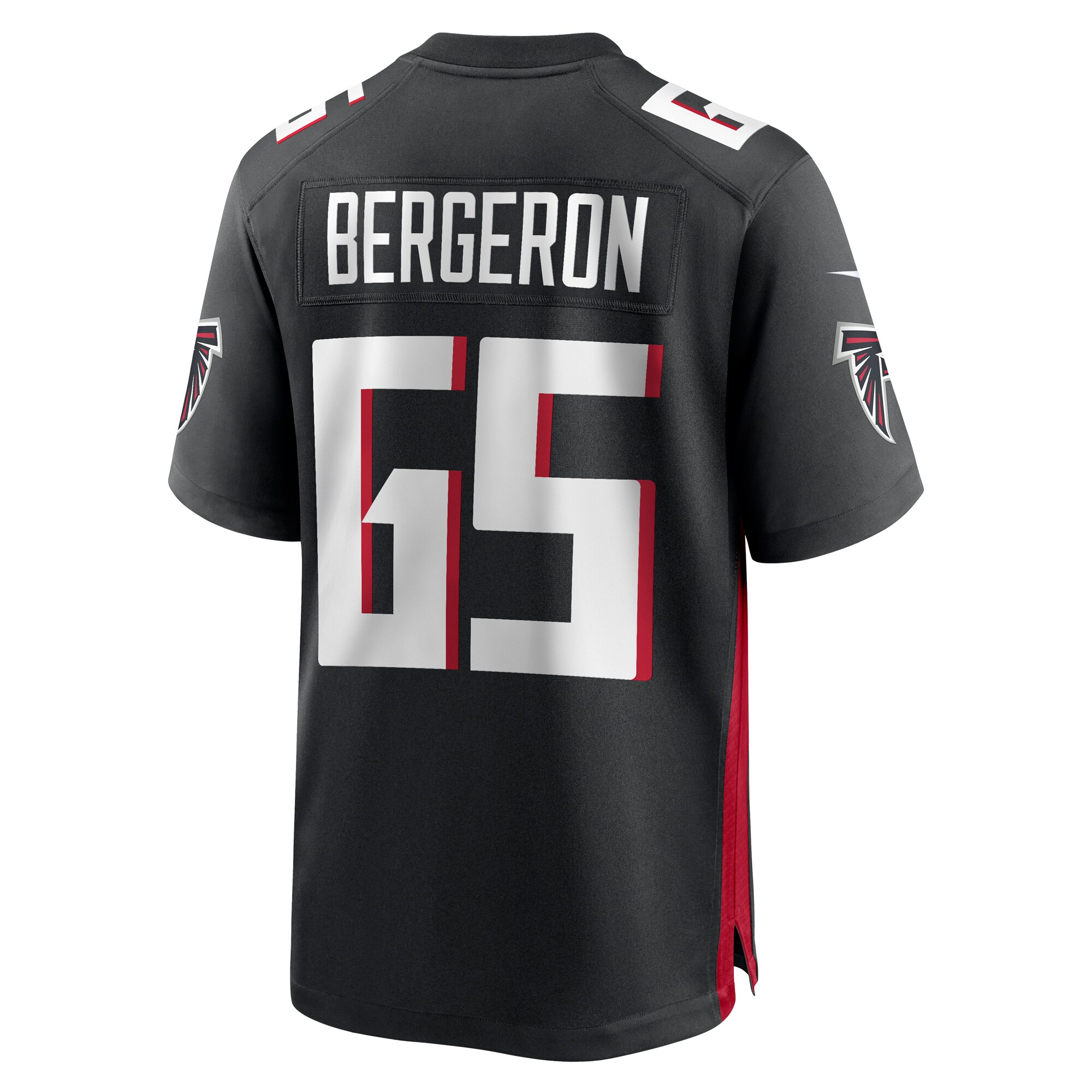 Matthew Bergeron Atlanta Falcons Team Game Jersey -  Black