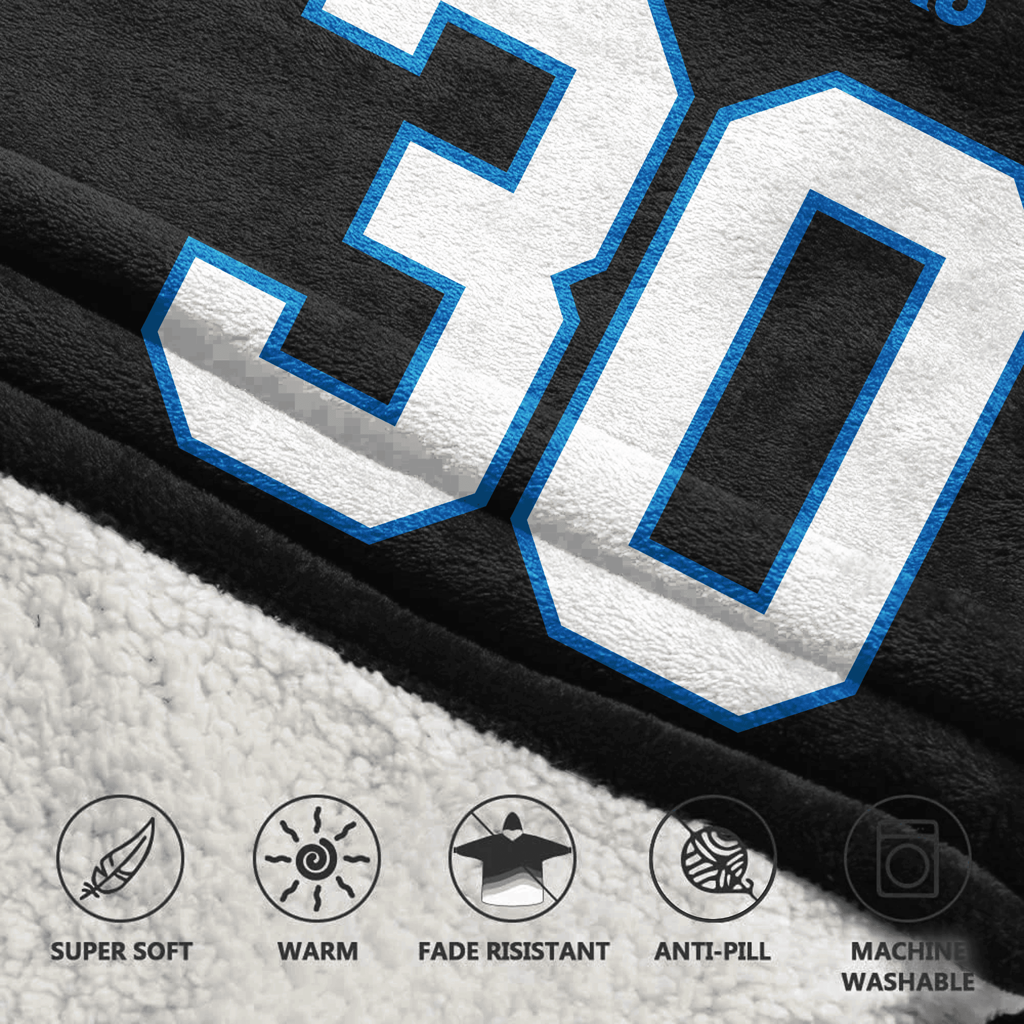 Kid 30 Carolina Football Unisex Blanket Hoodie
