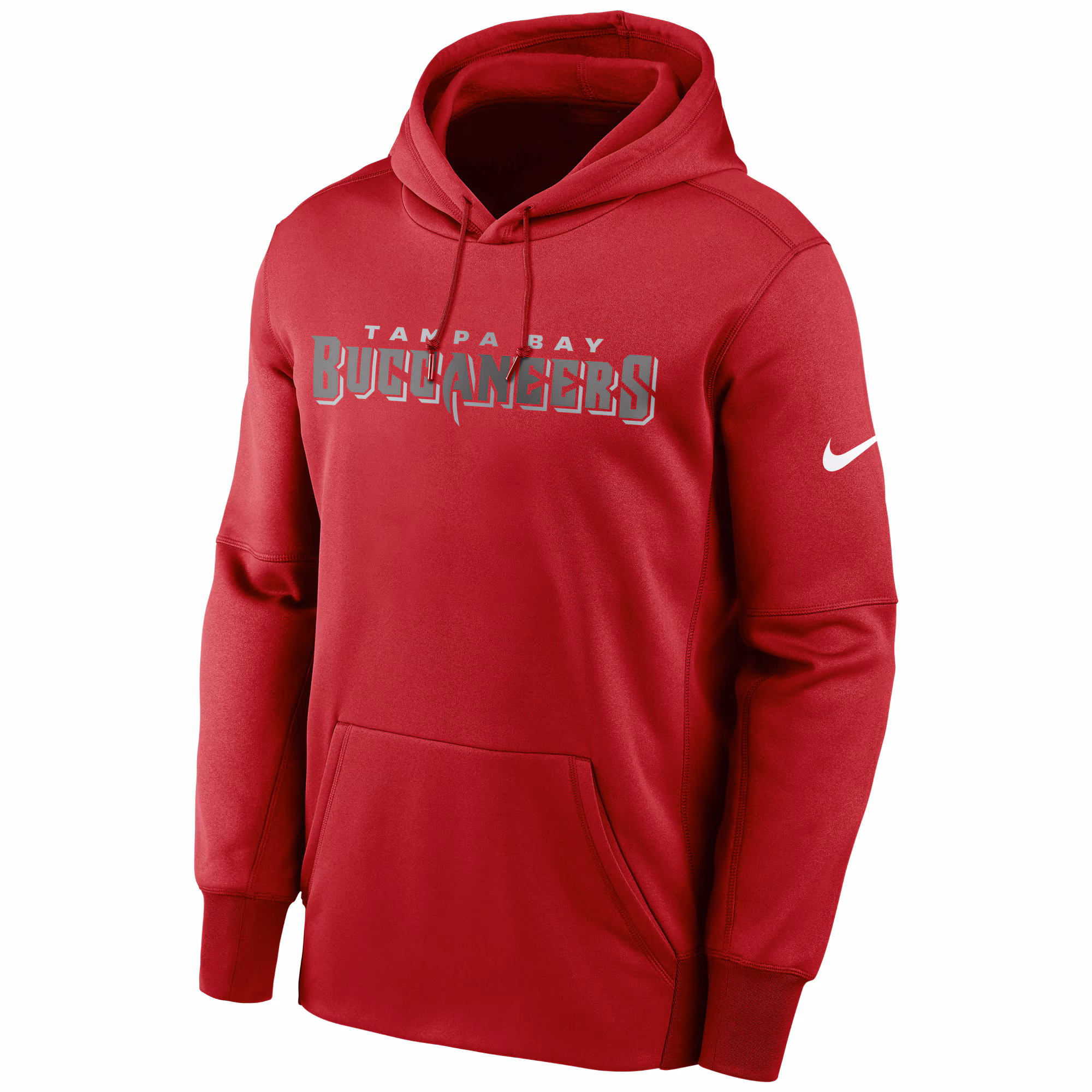 Tampa Bay Buccaneers Fan Gear Wordmark Performance Pullover Hoodie - Red