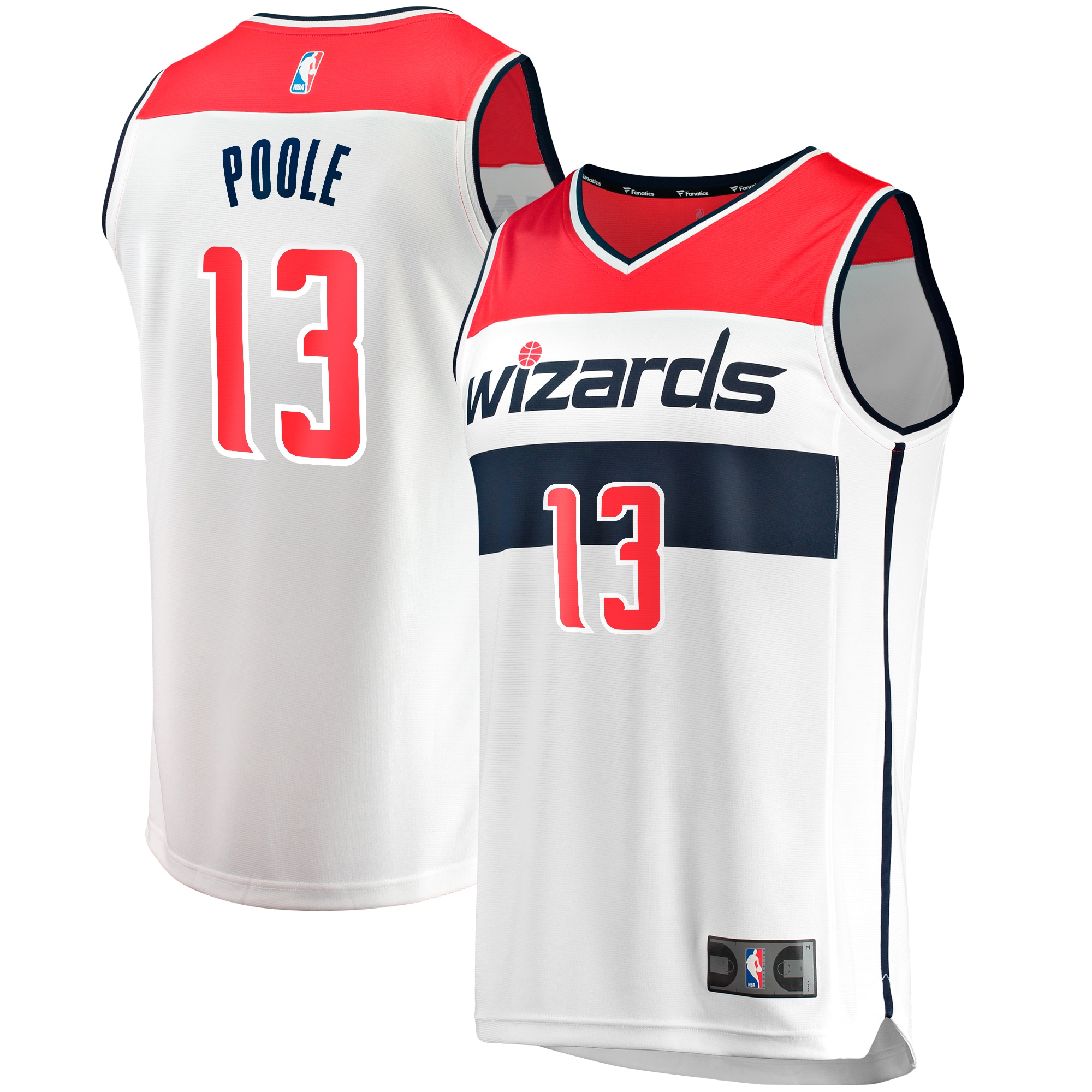 Poole Washington Wizards  Youth Fast Break Player Jersey - Association Edition - White