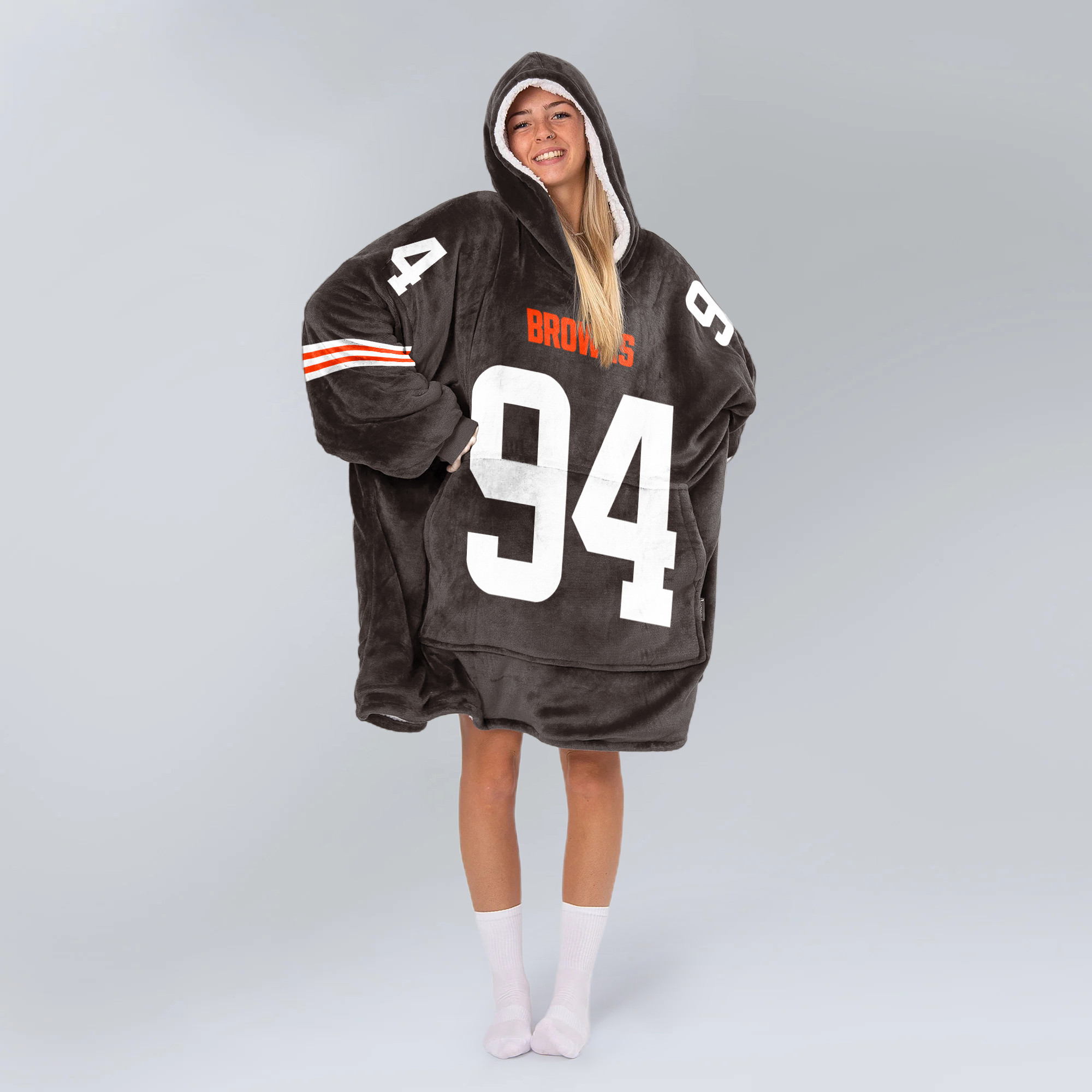 Adult M.G 94 Cleveland Football Unisex Blanket Hoodie