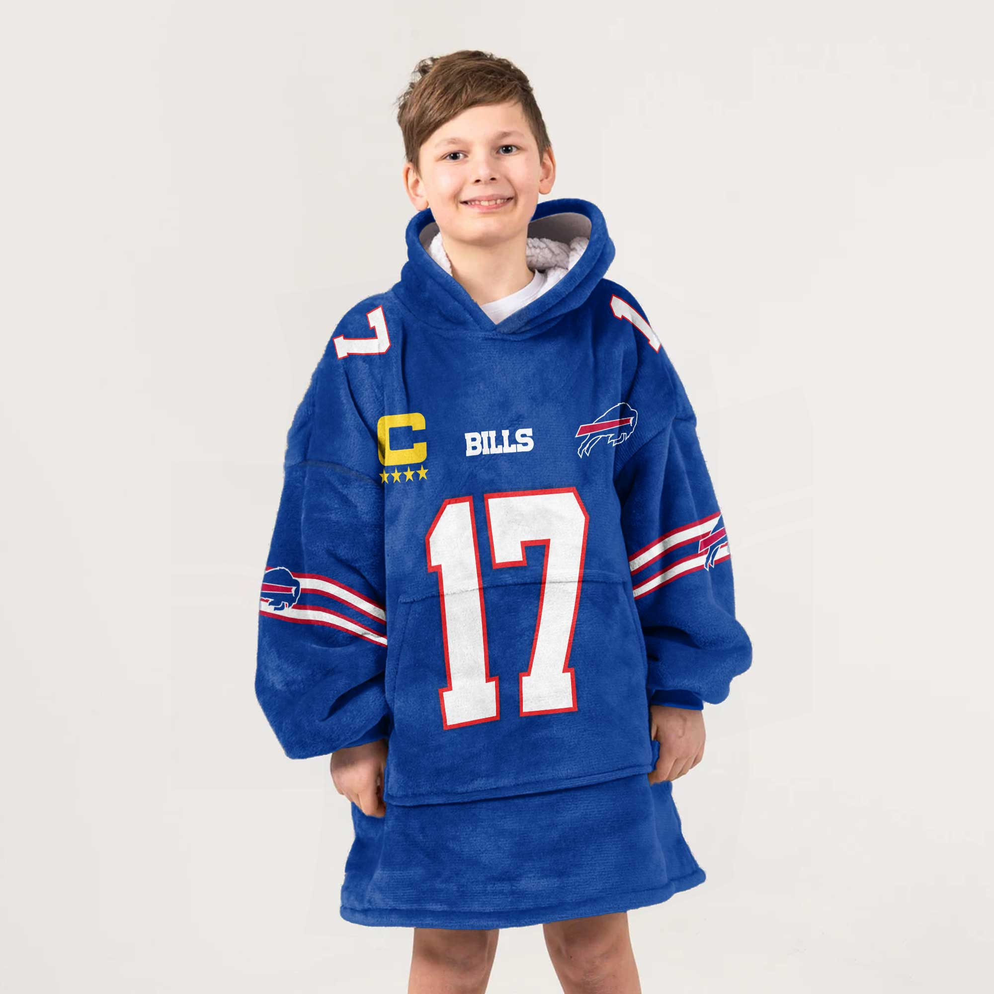 Captain J.A 17 Buffalo Football Unisex Blanket Hoodie