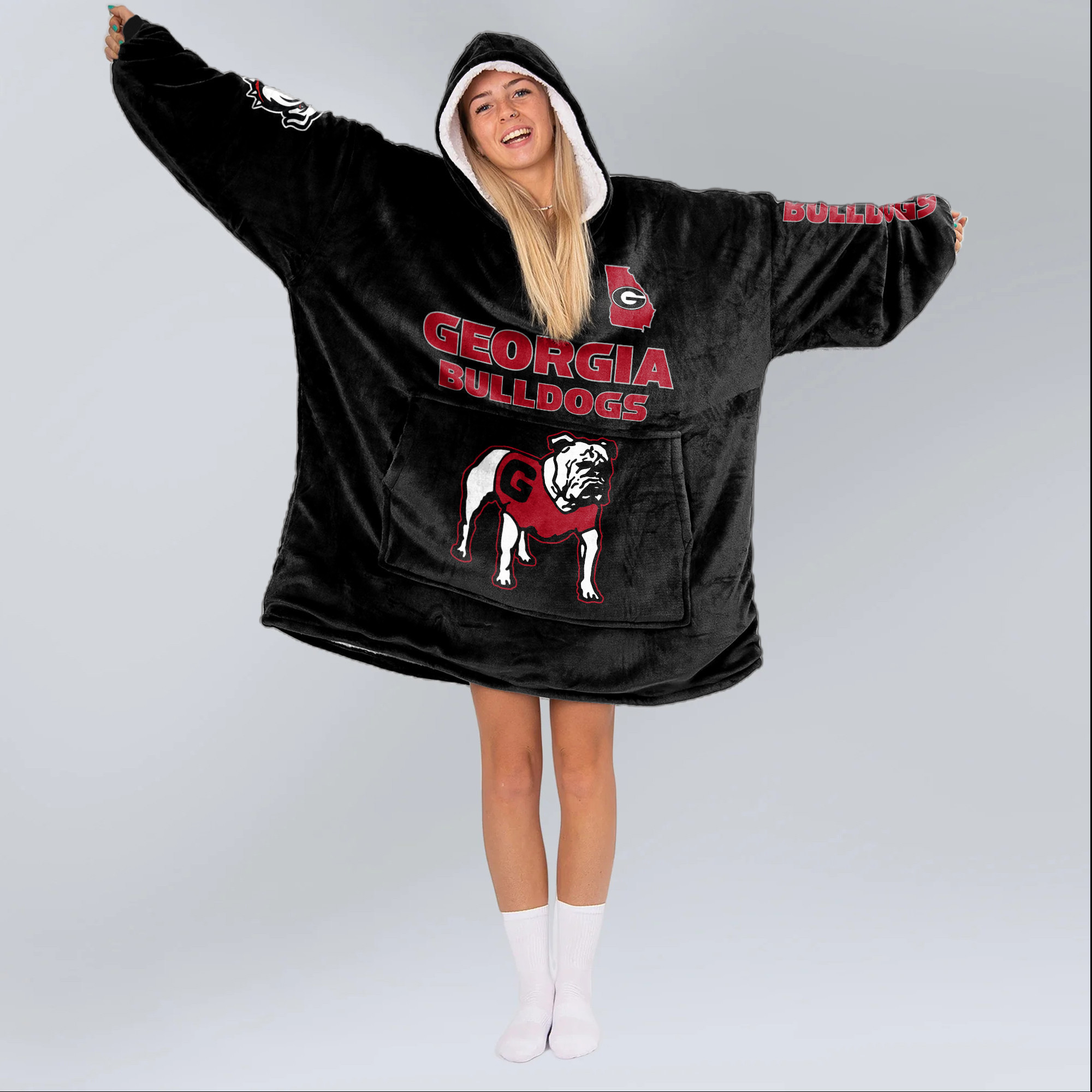 Adult Georgia Football Unisex Blanket Hoodie