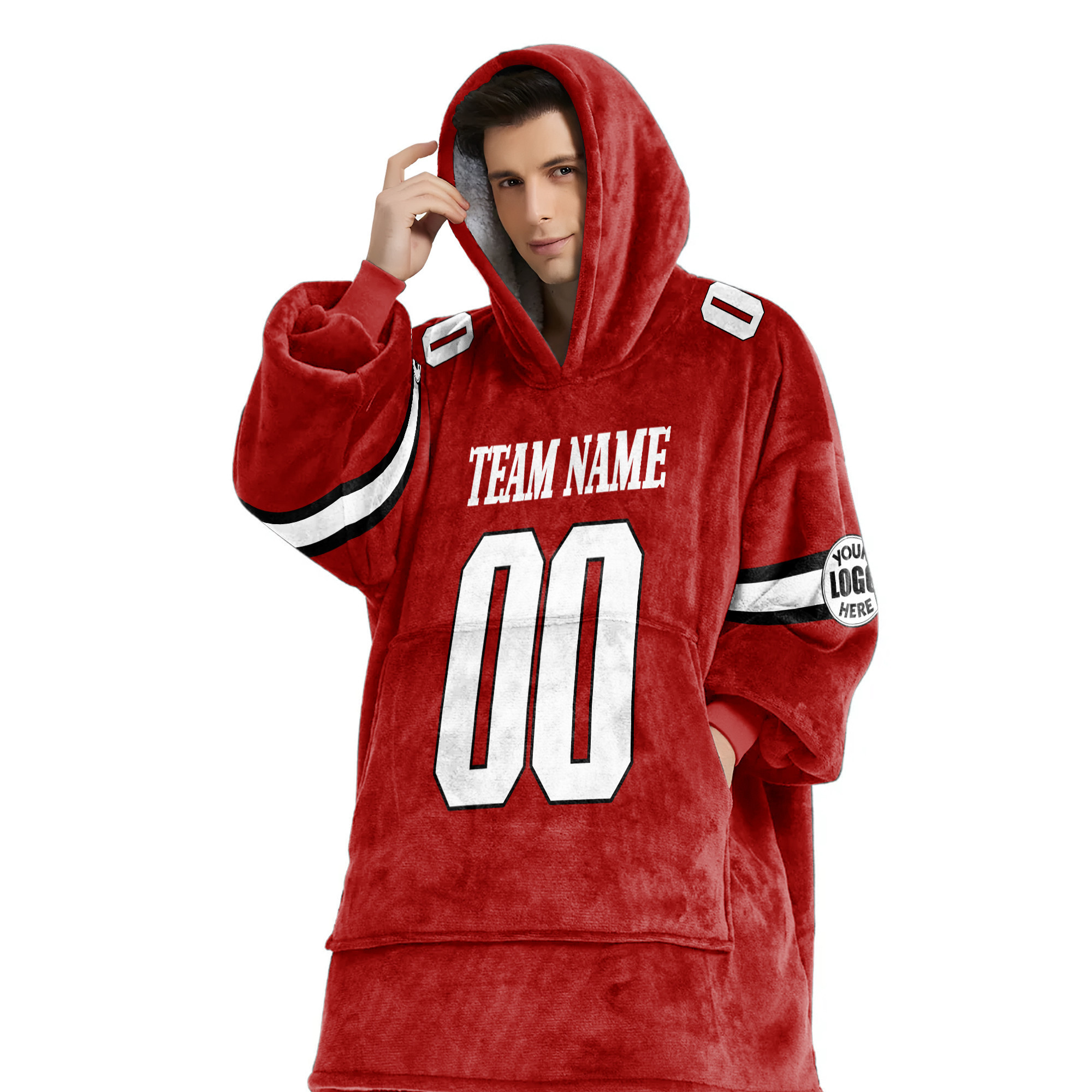 Adult Custom Blanket Hoodie Indiana Inspired Color