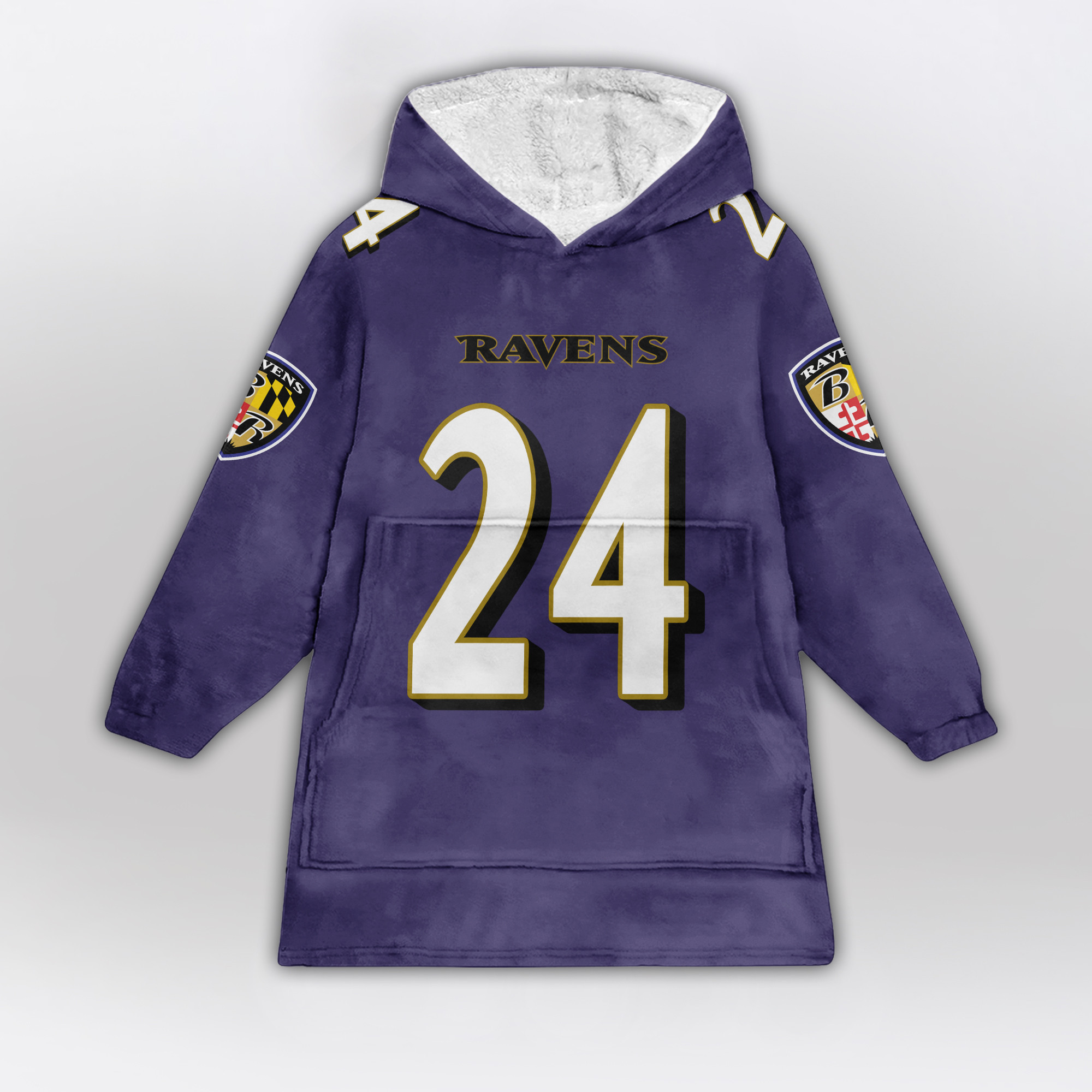 Kid 24 Baltimore Football Unisex Blanket Hoodie