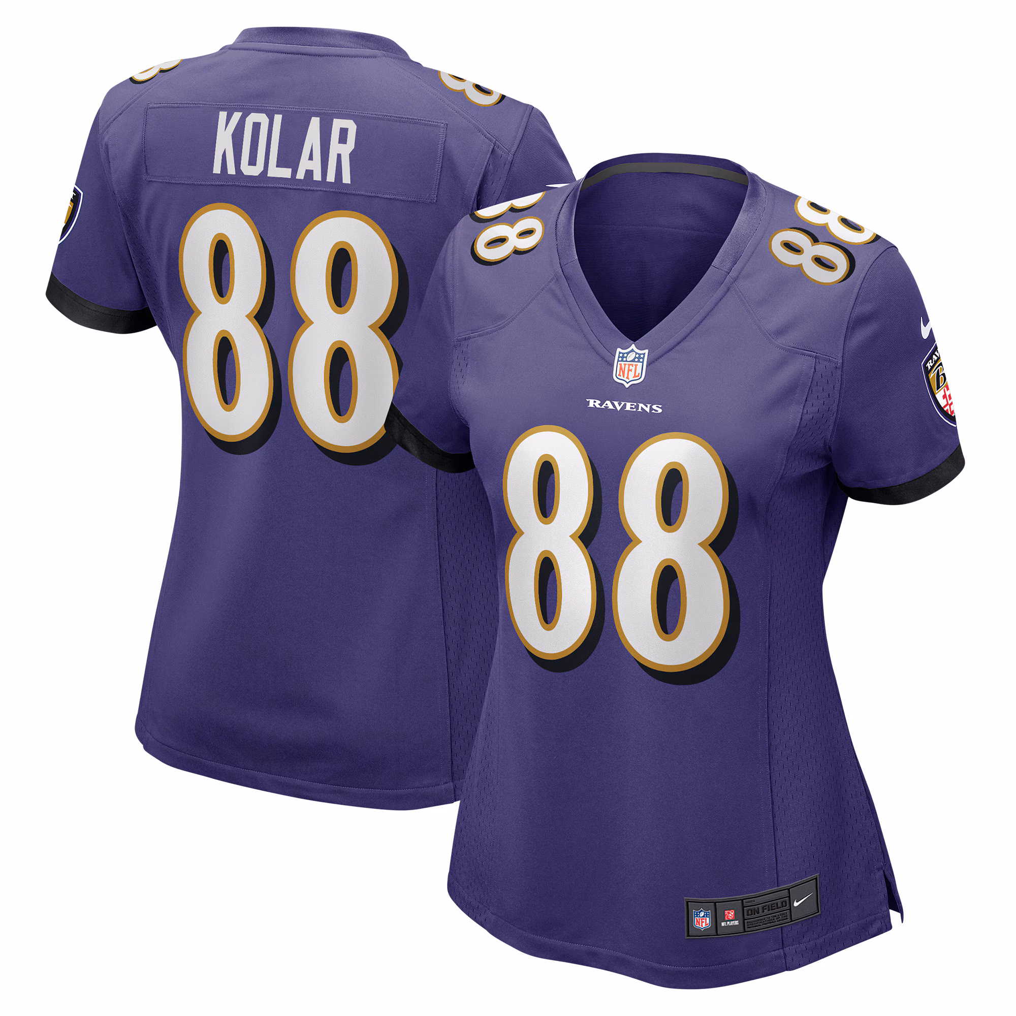 Charlie Kolar Baltimore Ravens Women's Player Game Jersey - Purple