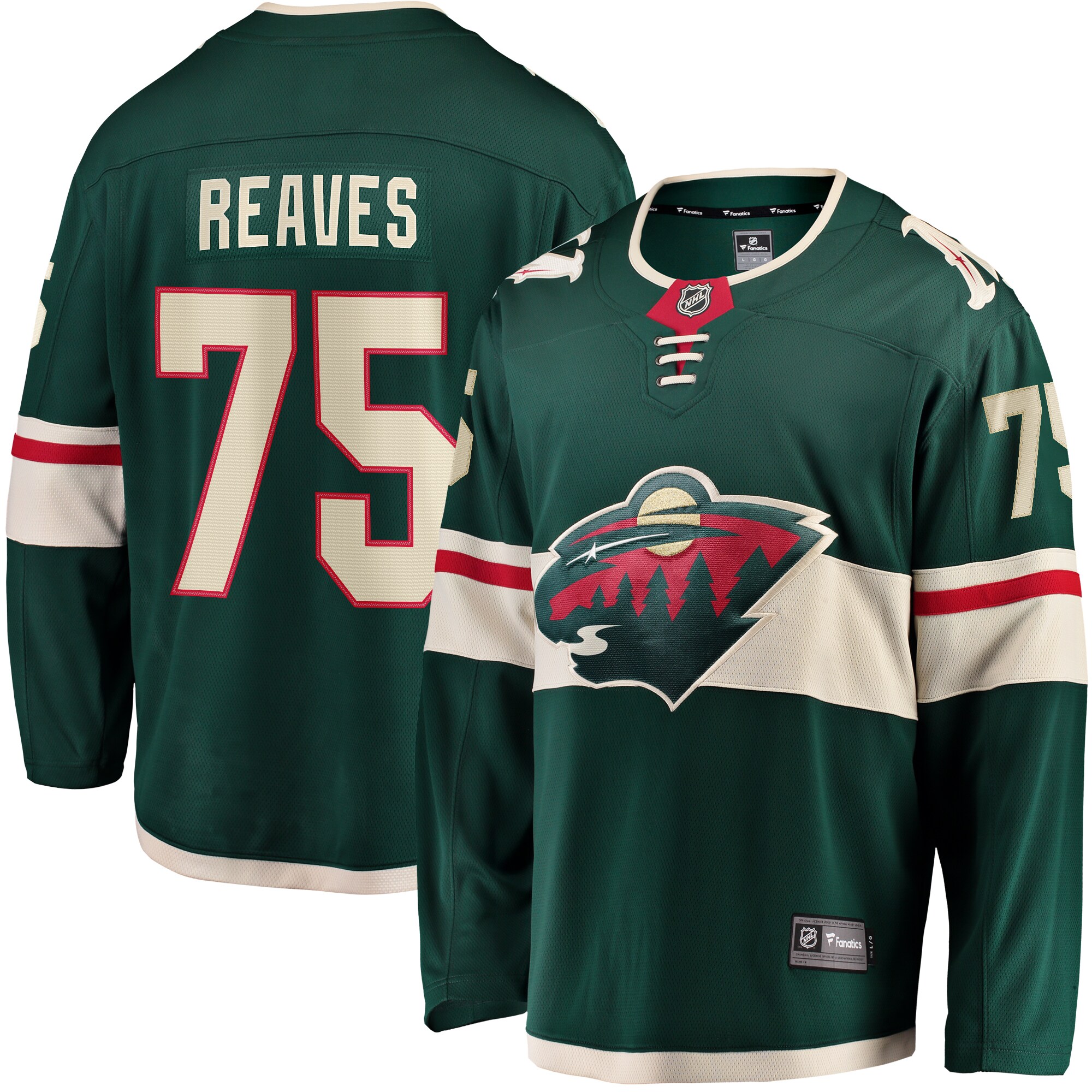 Ryan Reaves Minnesota Wild Home Breakaway Player Jersey - Green