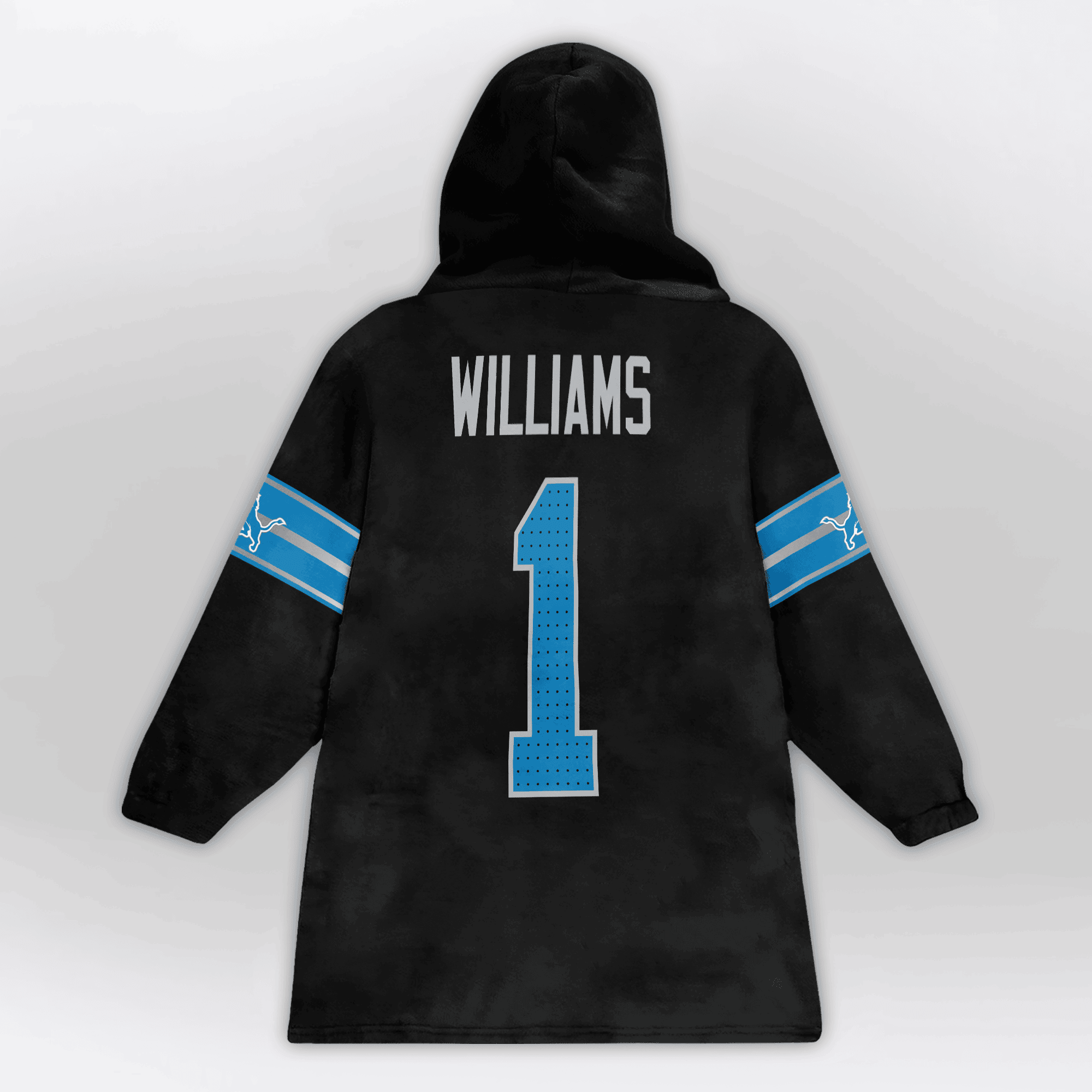 Kid 1 Detroit Football Unisex Blanket Hoodie