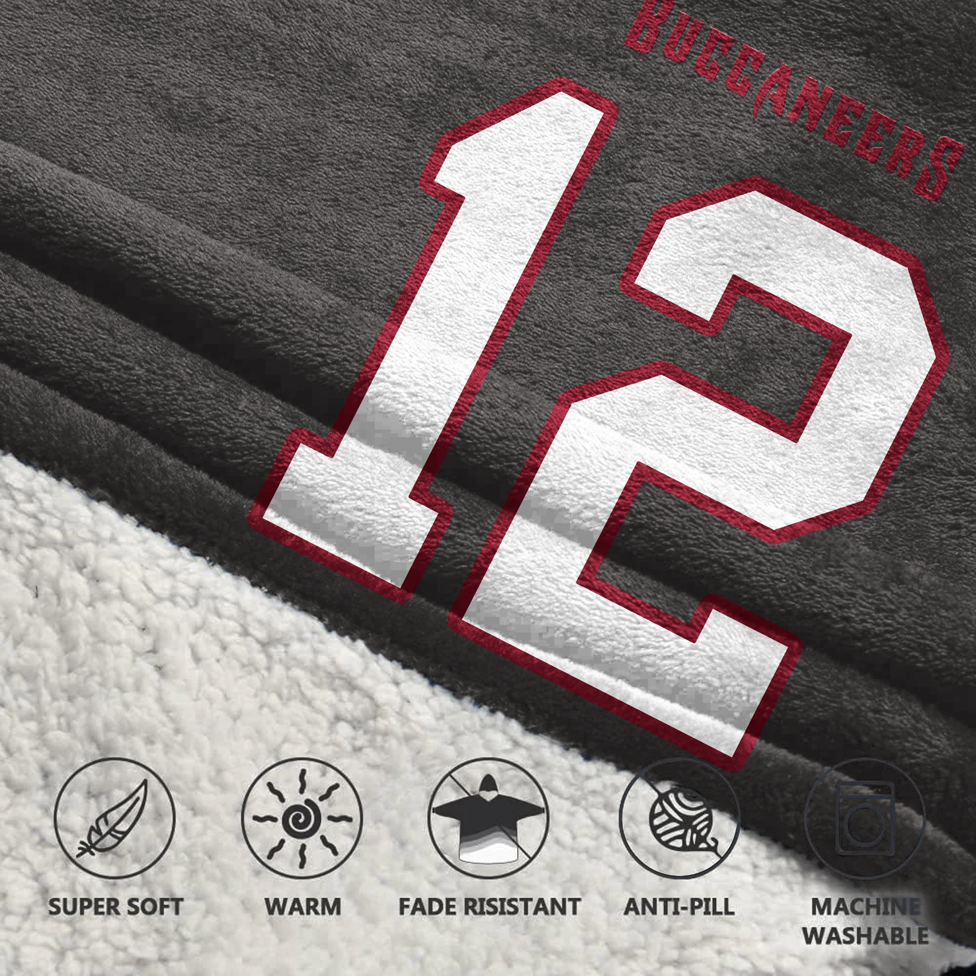 Kid 12 Tampa Bay Football Unisex Blanket Hoodie