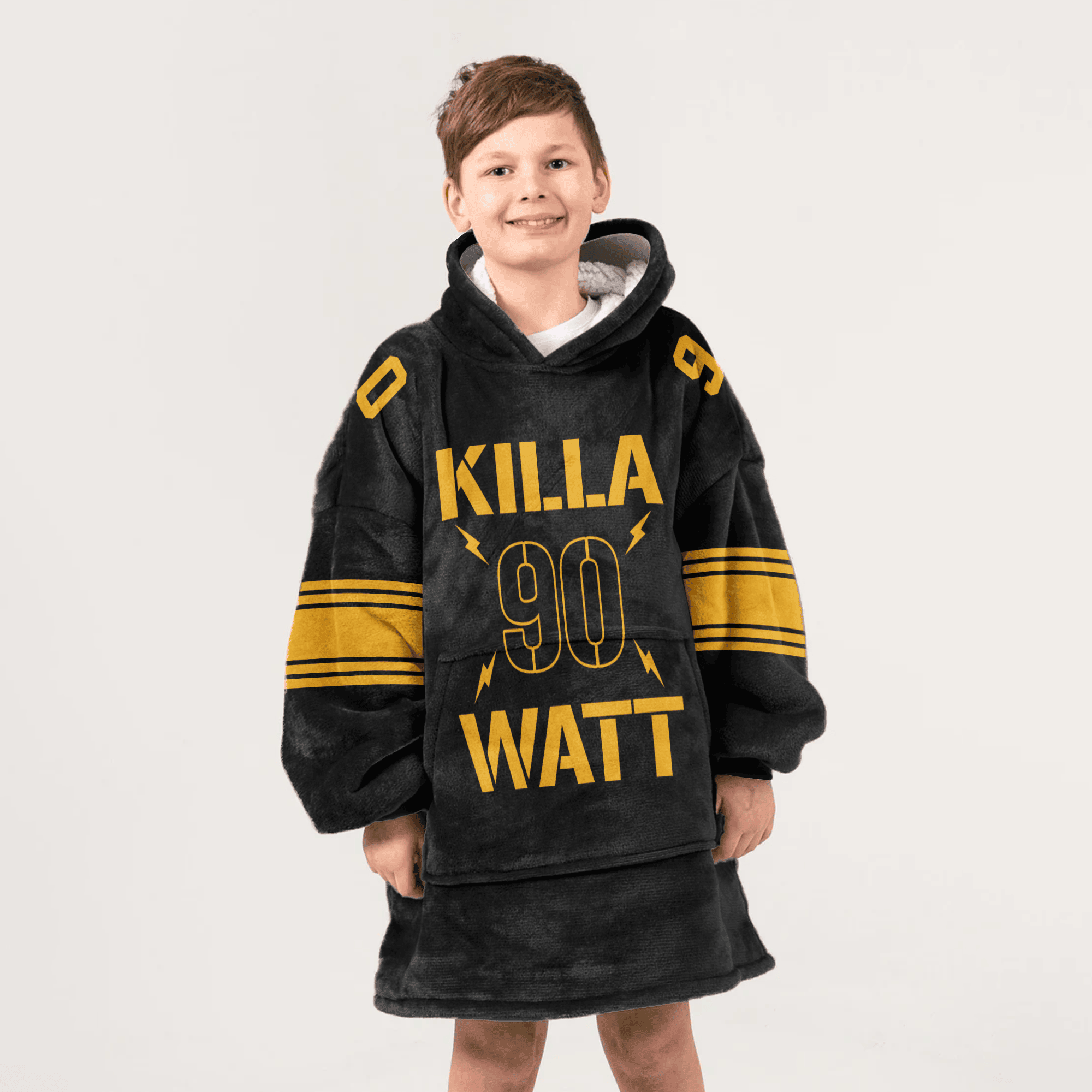 Kid 90 Pittsburgh Football Unisex Blanket Hoodie