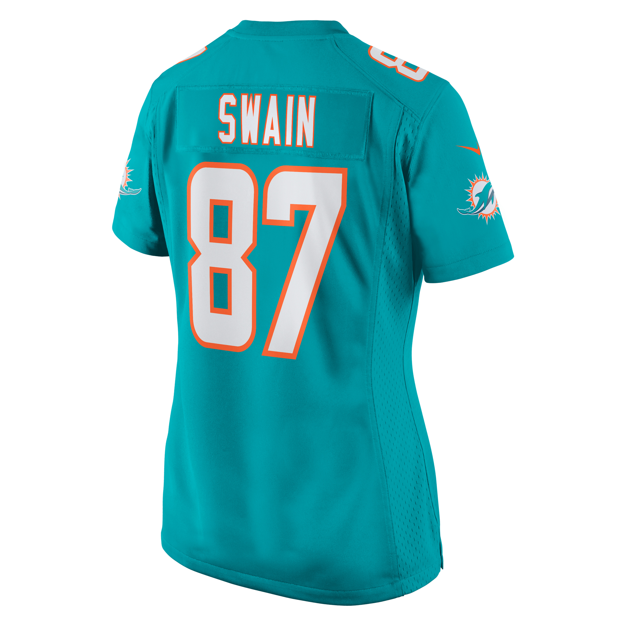 Freddie Swain Miami Dolphins Women's  Game Jersey -  Aqua