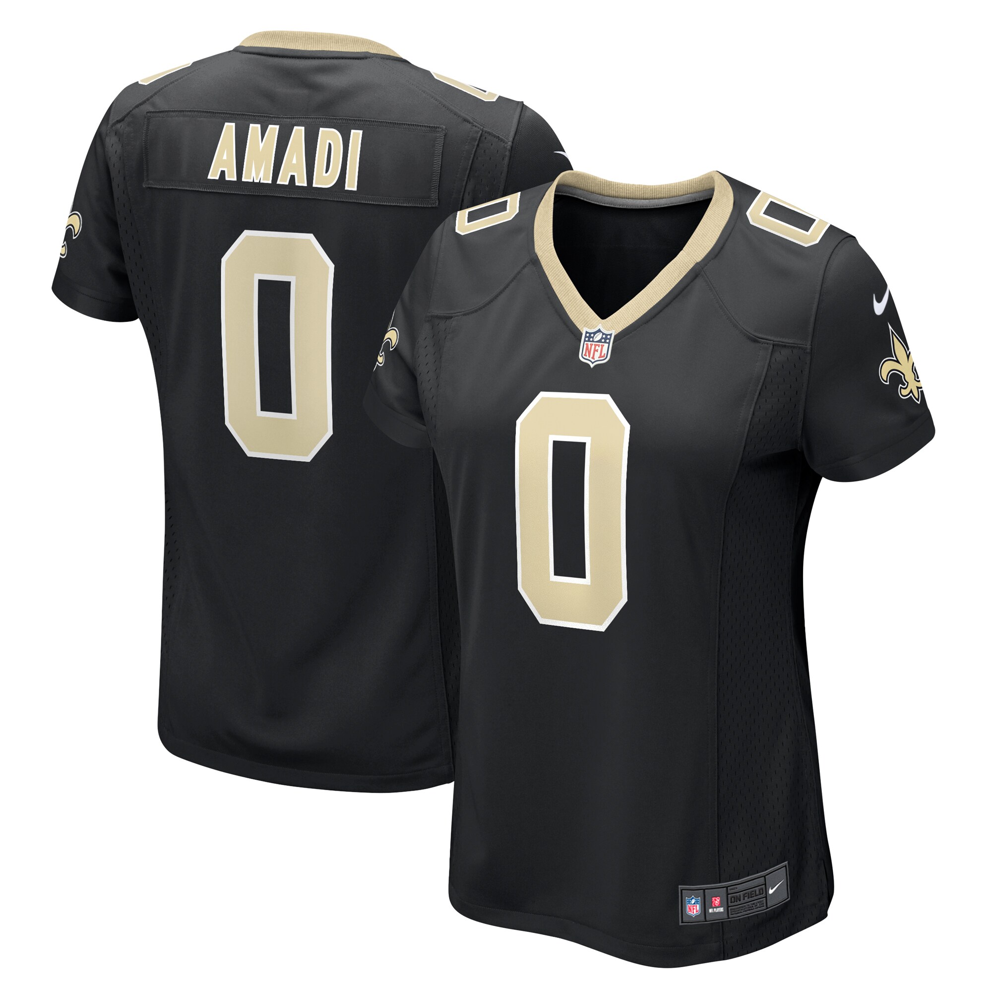 Ugo Amadi New Orleans Saints Women's Team Game Jersey -  Black