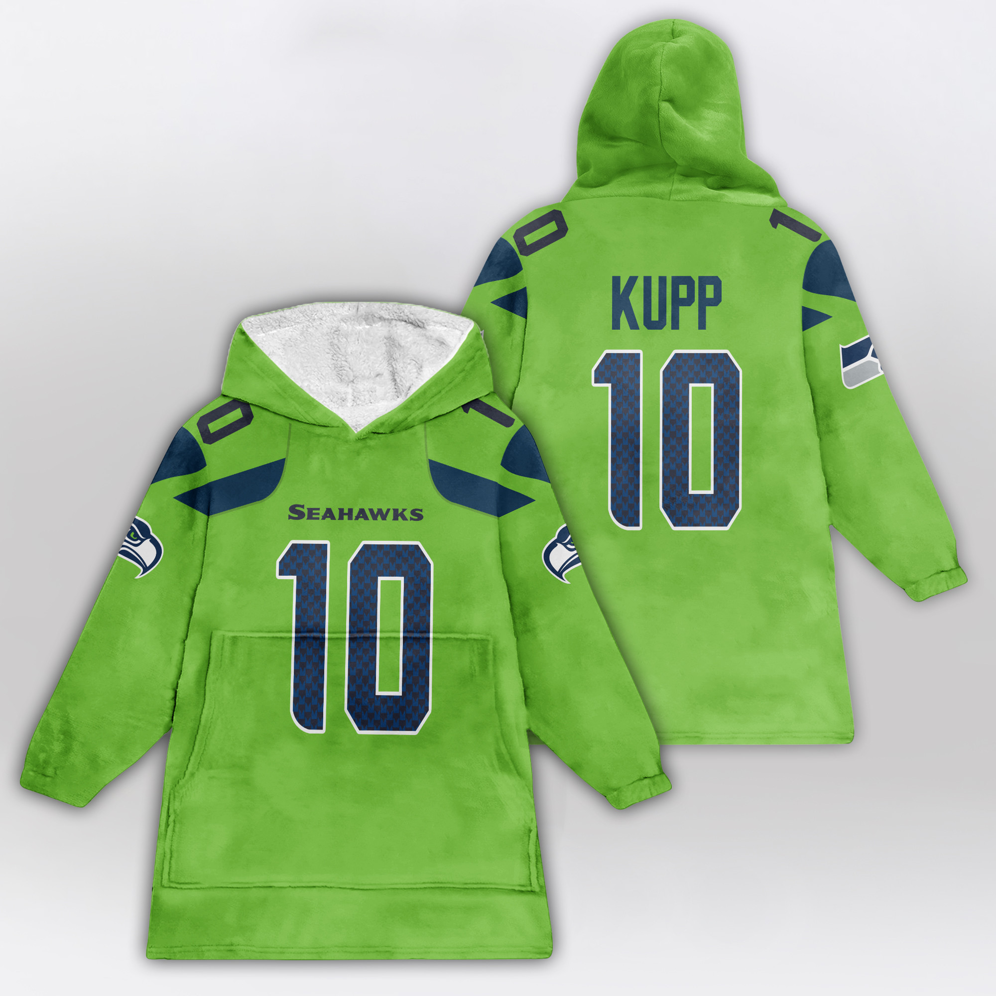 Kid 10 Seattle Football Unisex Blanket Hoodie
