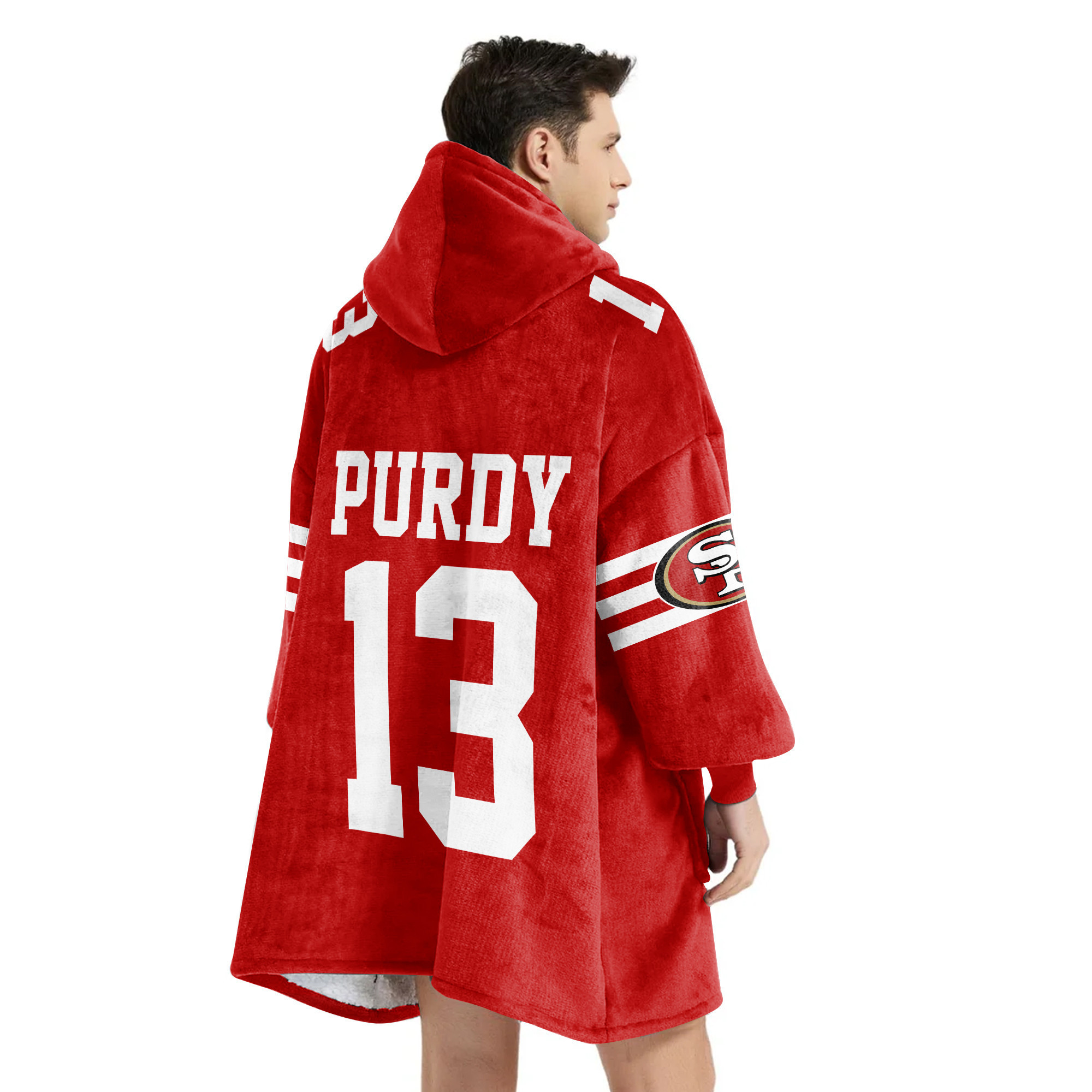 Adult B.P. 13 San Francisco 49ers Football Unisex Blanket Hoodie