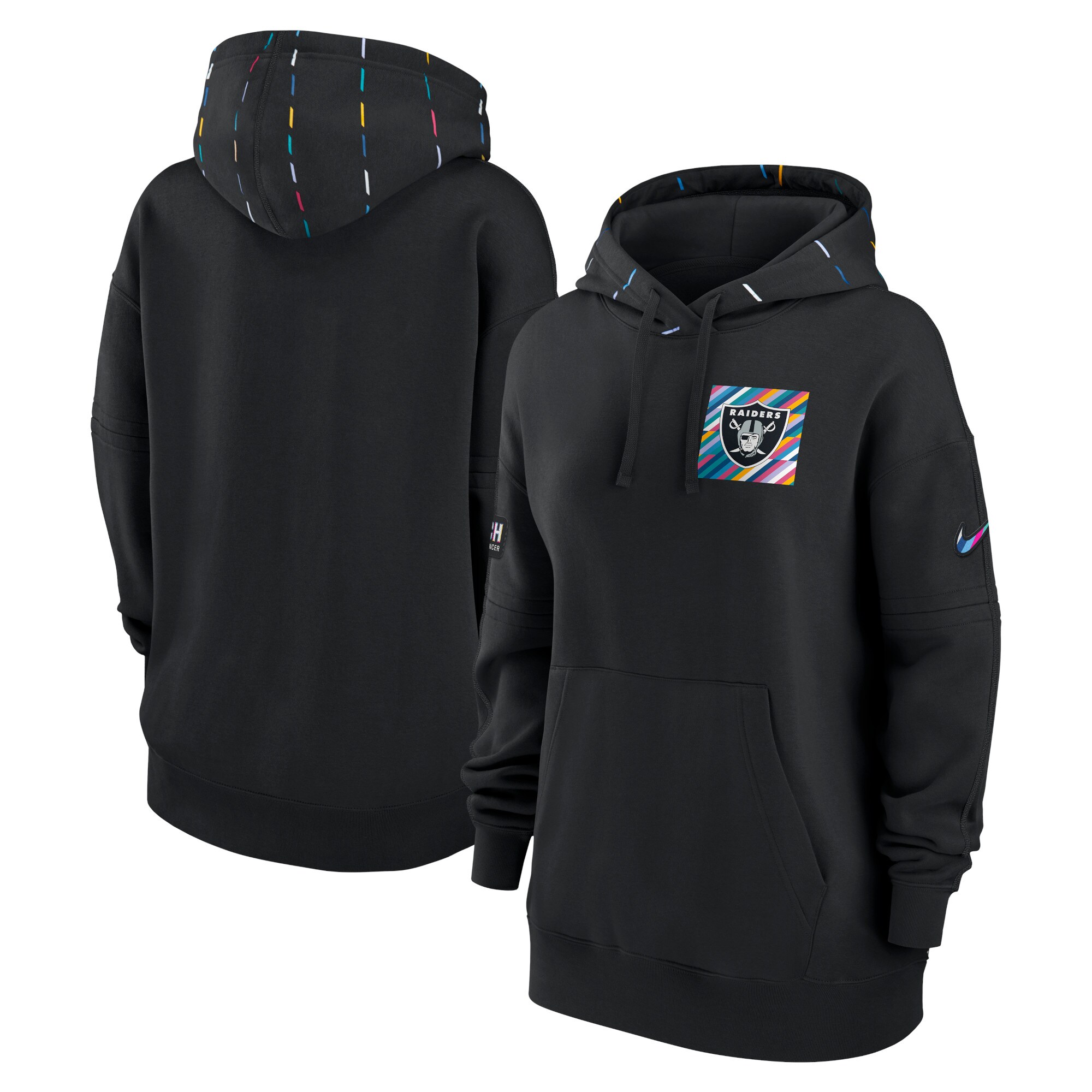 Las Vegas Raiders  Women's 2023  Crucial Catch Club Pullover Hoodie - Black