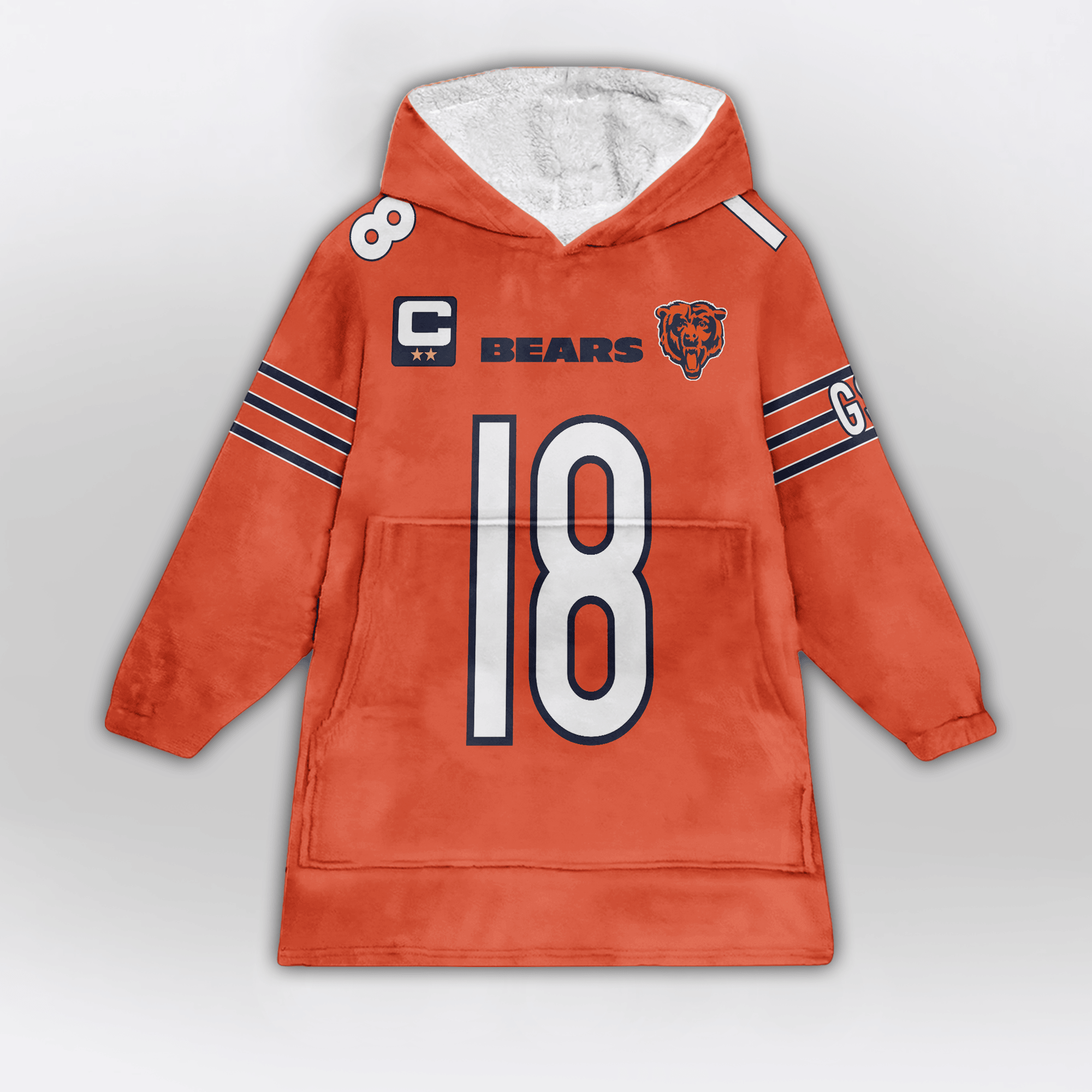 Adult C.W 18 Captain Chicago Football Unisex Blanket Hoodie