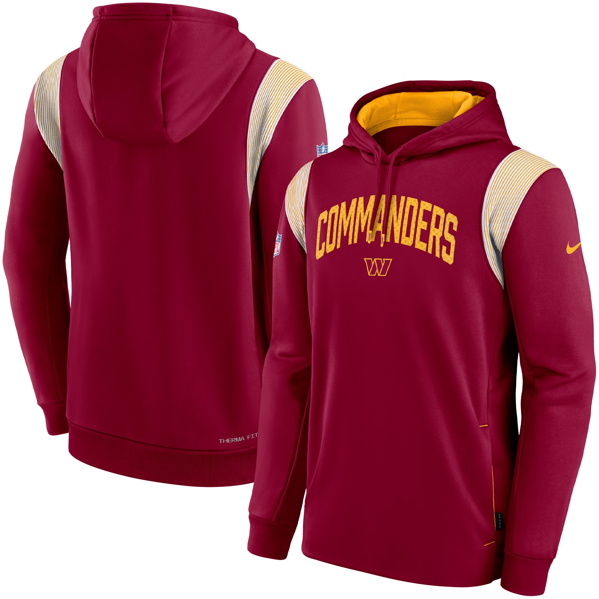 Washington Commanders Sideline Athletic Stack Performance Pullover Hoodie - Burgundy