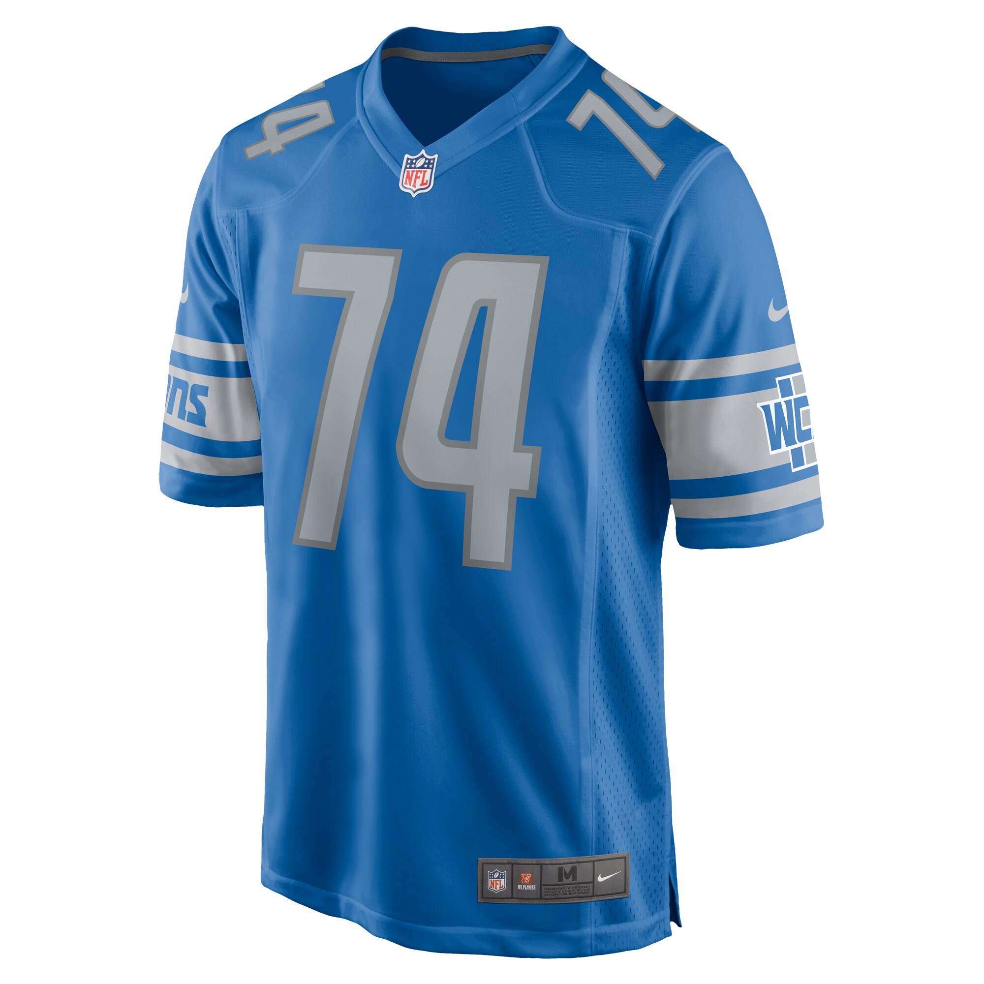 Kayode Awosika Detroit Lions  Home Game Player Jersey - Blue