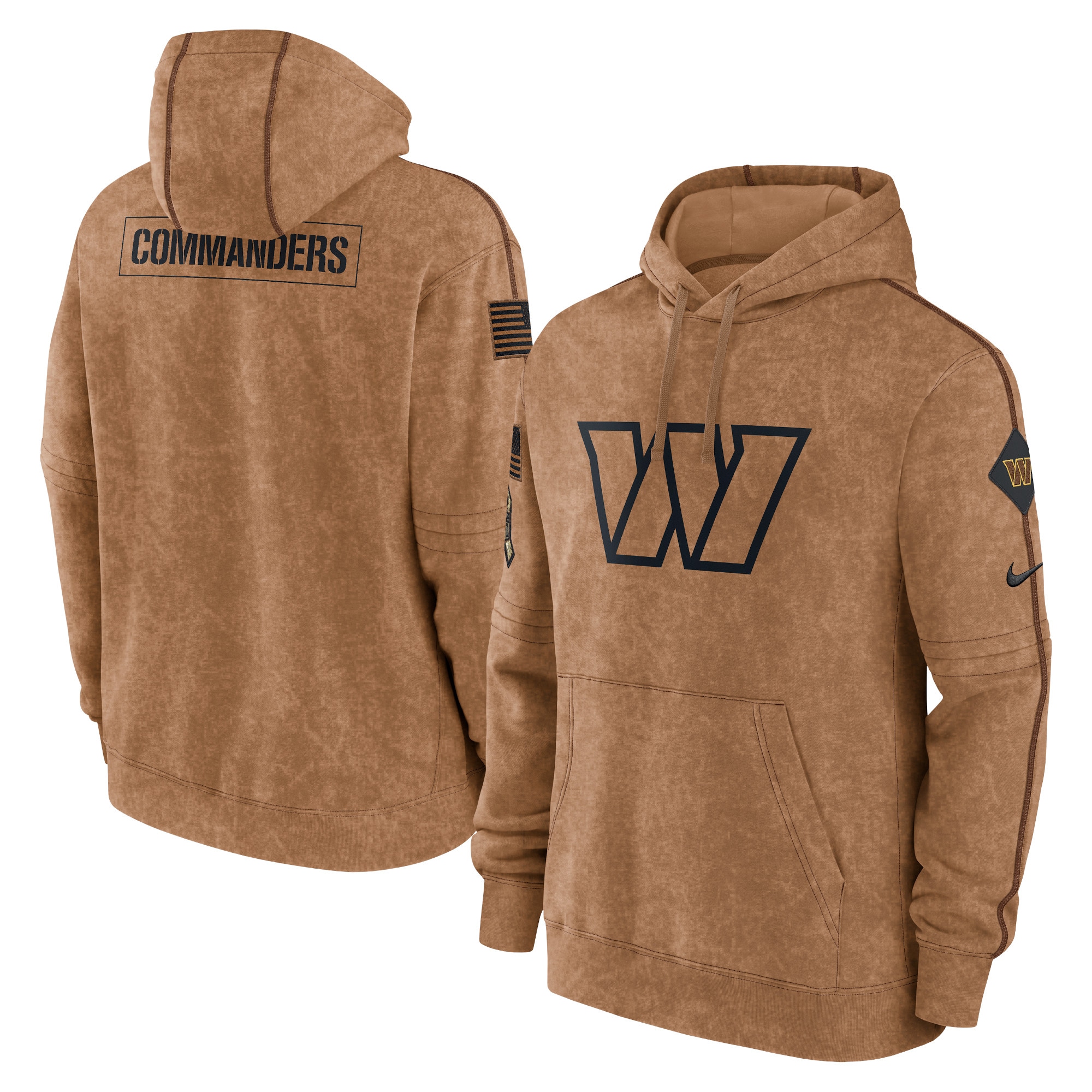 Washington Commanders  2023 Salute To Service Club Pullover Hoodie - Brown