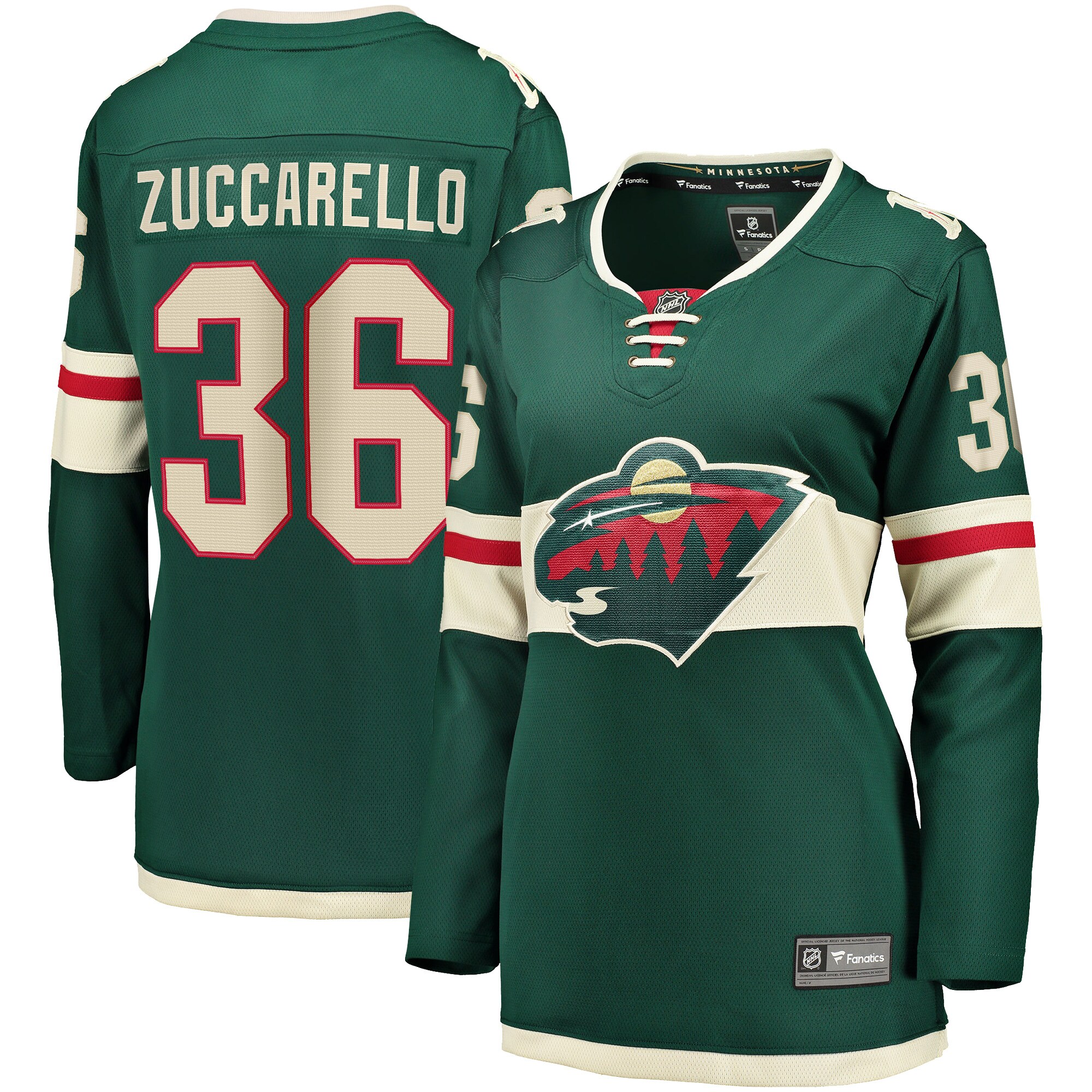 Mats Zuccarello Minnesota Wild Women's 2017 Breakaway Player Jersey - Green
