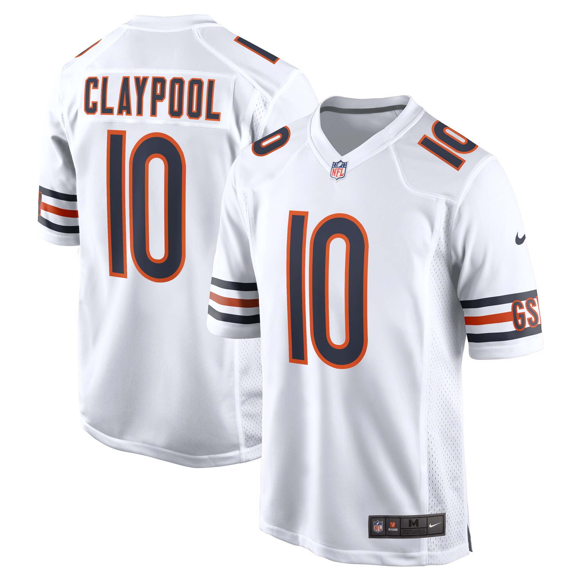 Chase Claypool Chicago Bears  Game Player Jersey - White