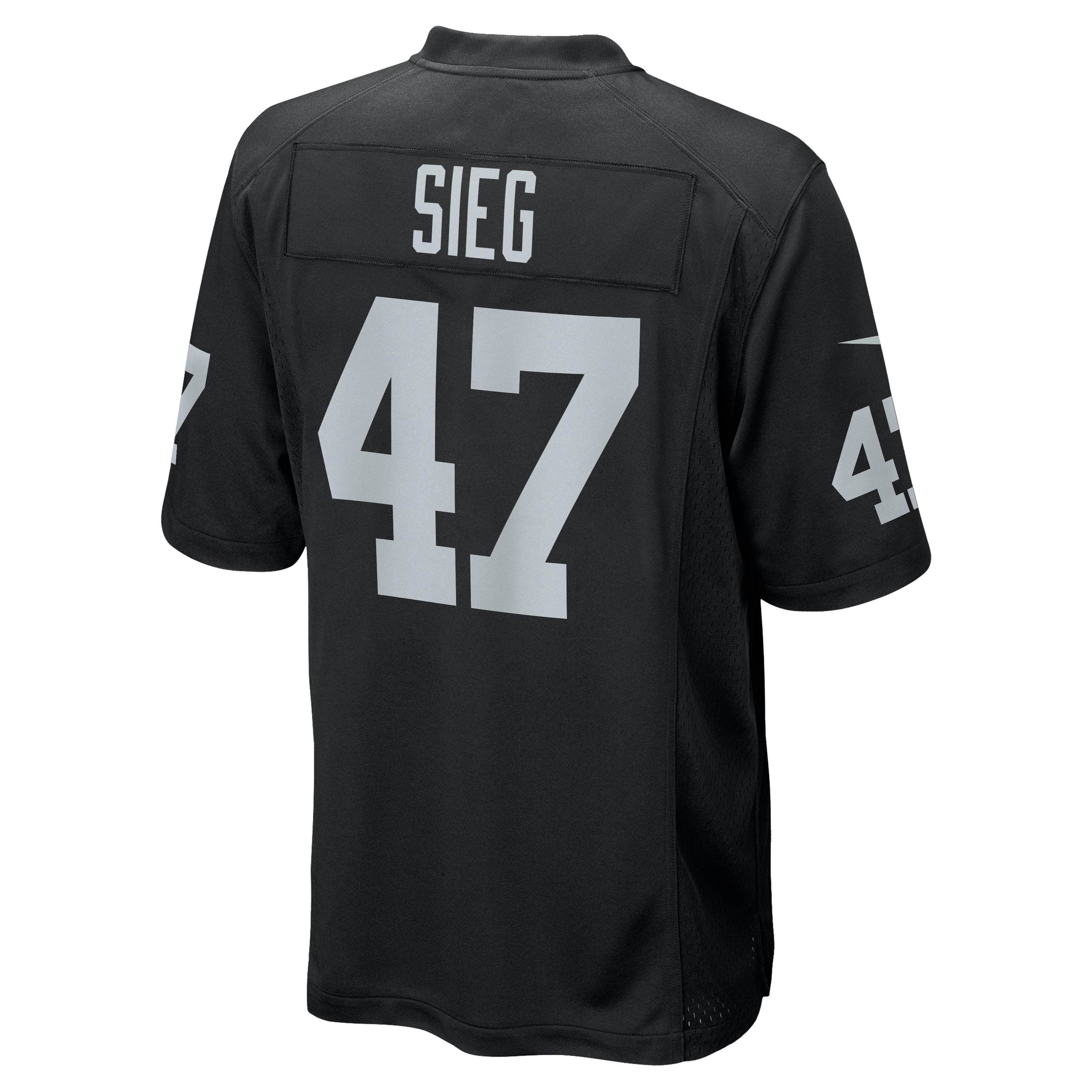 Trent Sieg Las Vegas Raiders  Game Jersey - Black