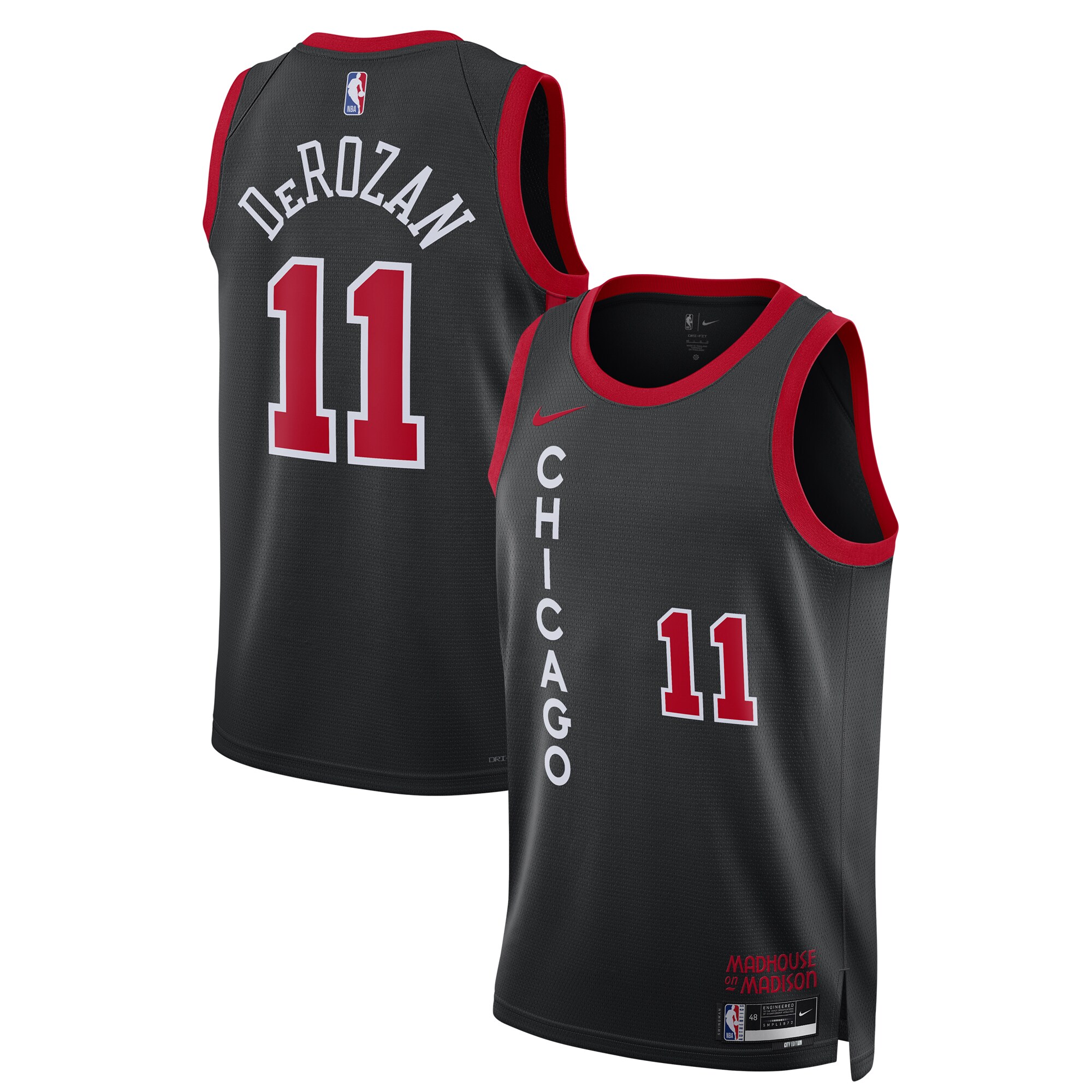 Unisex Chicago Bulls DeMar DeRozan  Black 2023/24 Swingman Jersey - City Edition