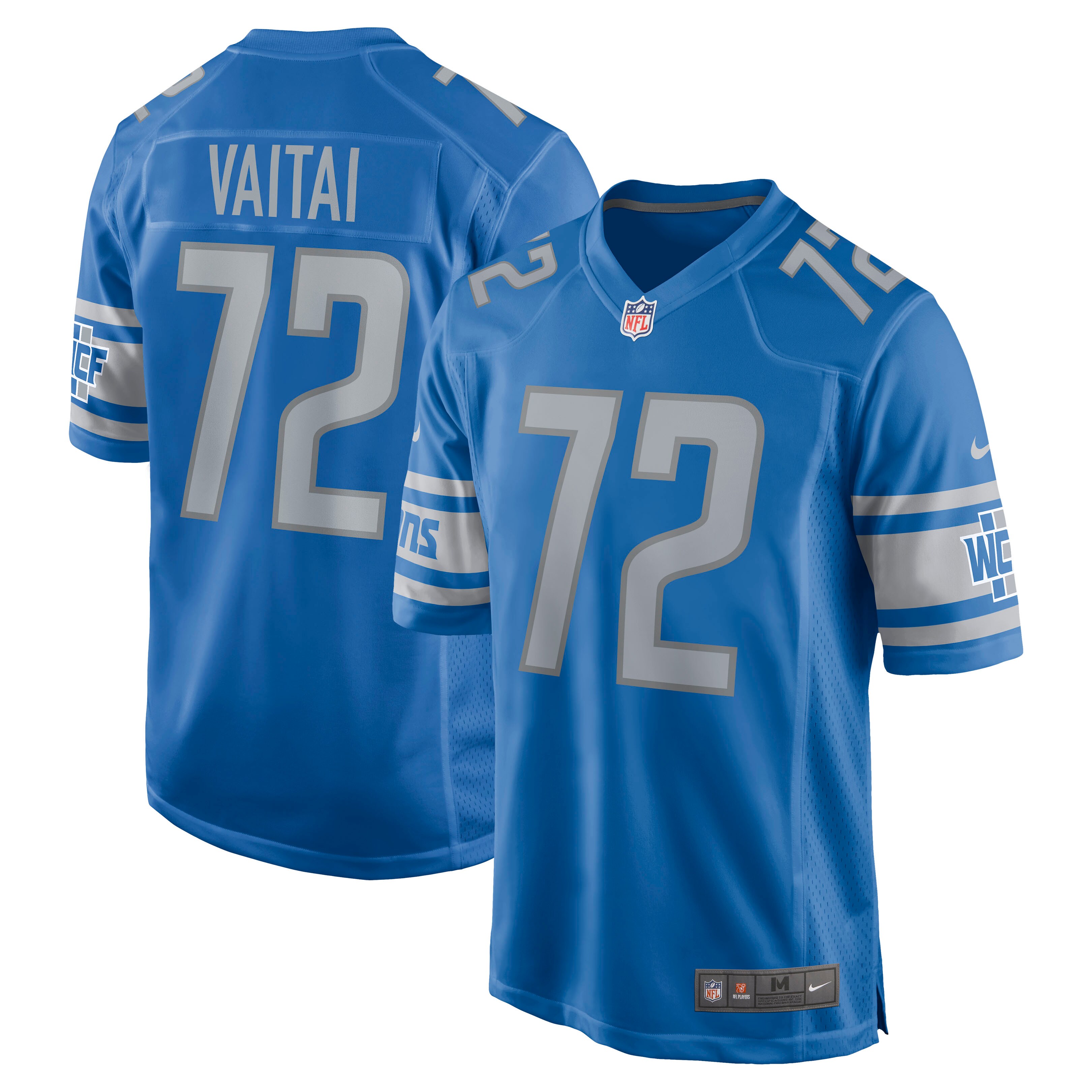 Halapoulivaati Vaitai Detroit Lions  Game Jersey - Blue