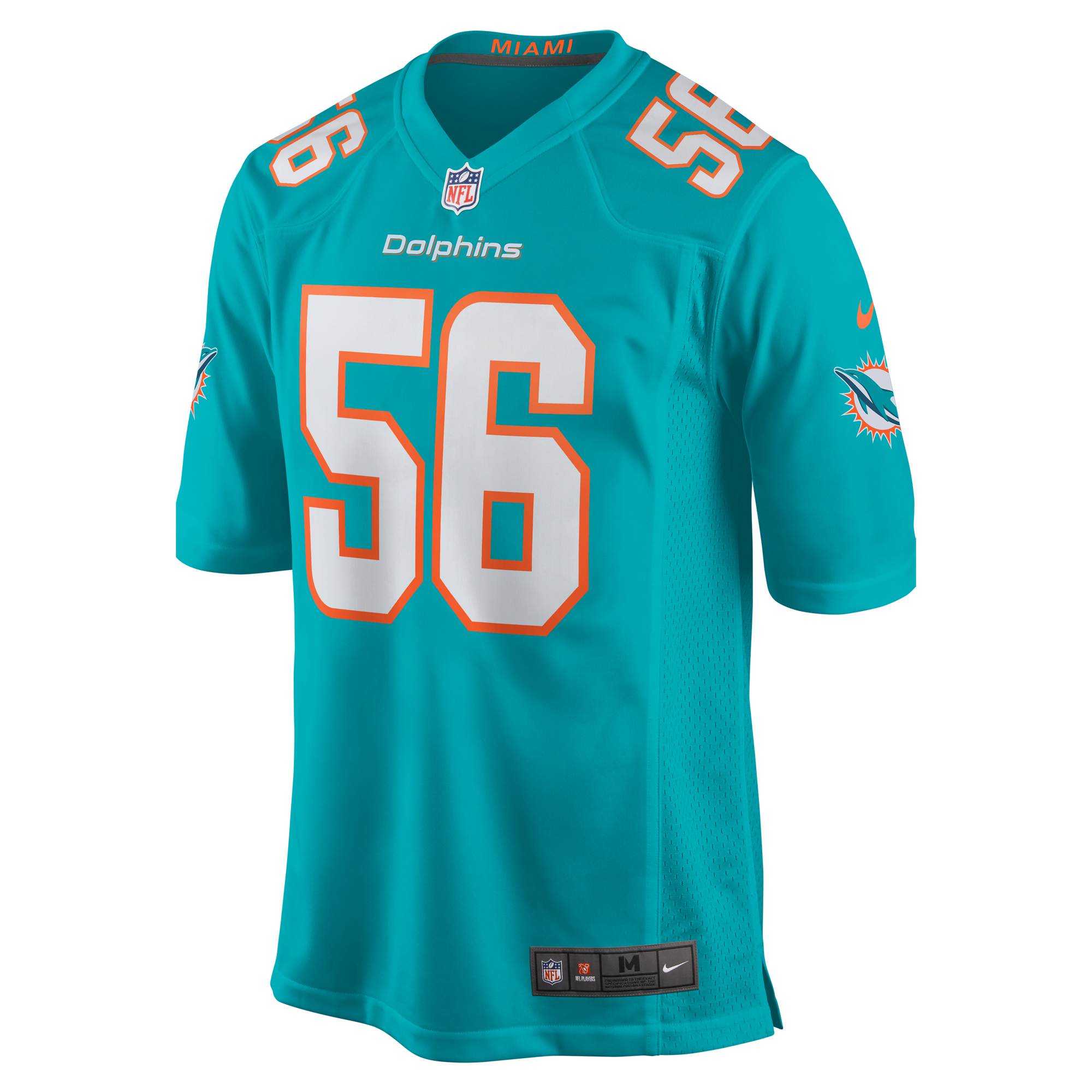 Quinton Bell Miami Dolphins  Game Jersey -  Aqua