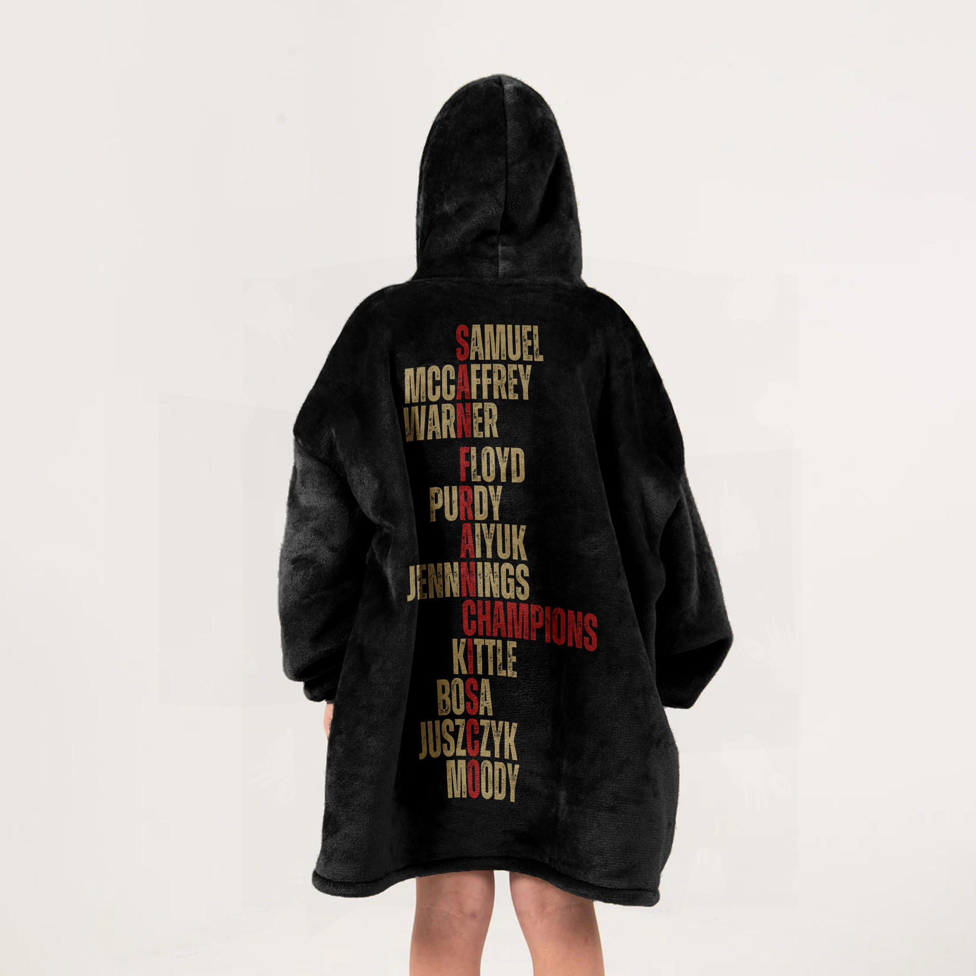 Adult Friends San Francisco 49ers Football Unisex Blanket Hoodie