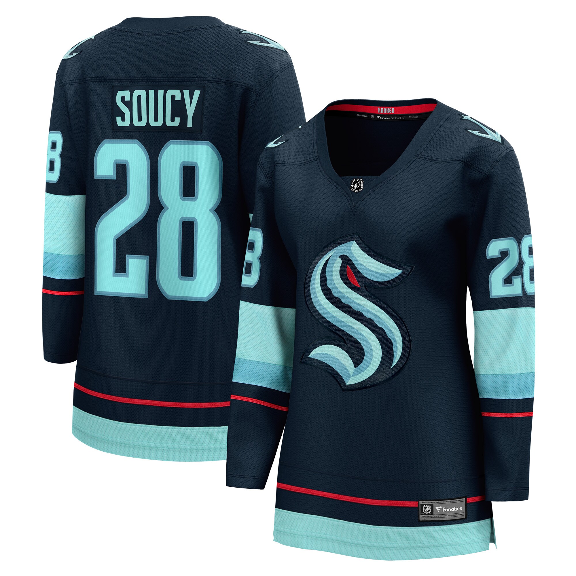 Carson Soucy Seattle Kraken Women's Home Breakaway Player Jersey - Deep Sea Blue