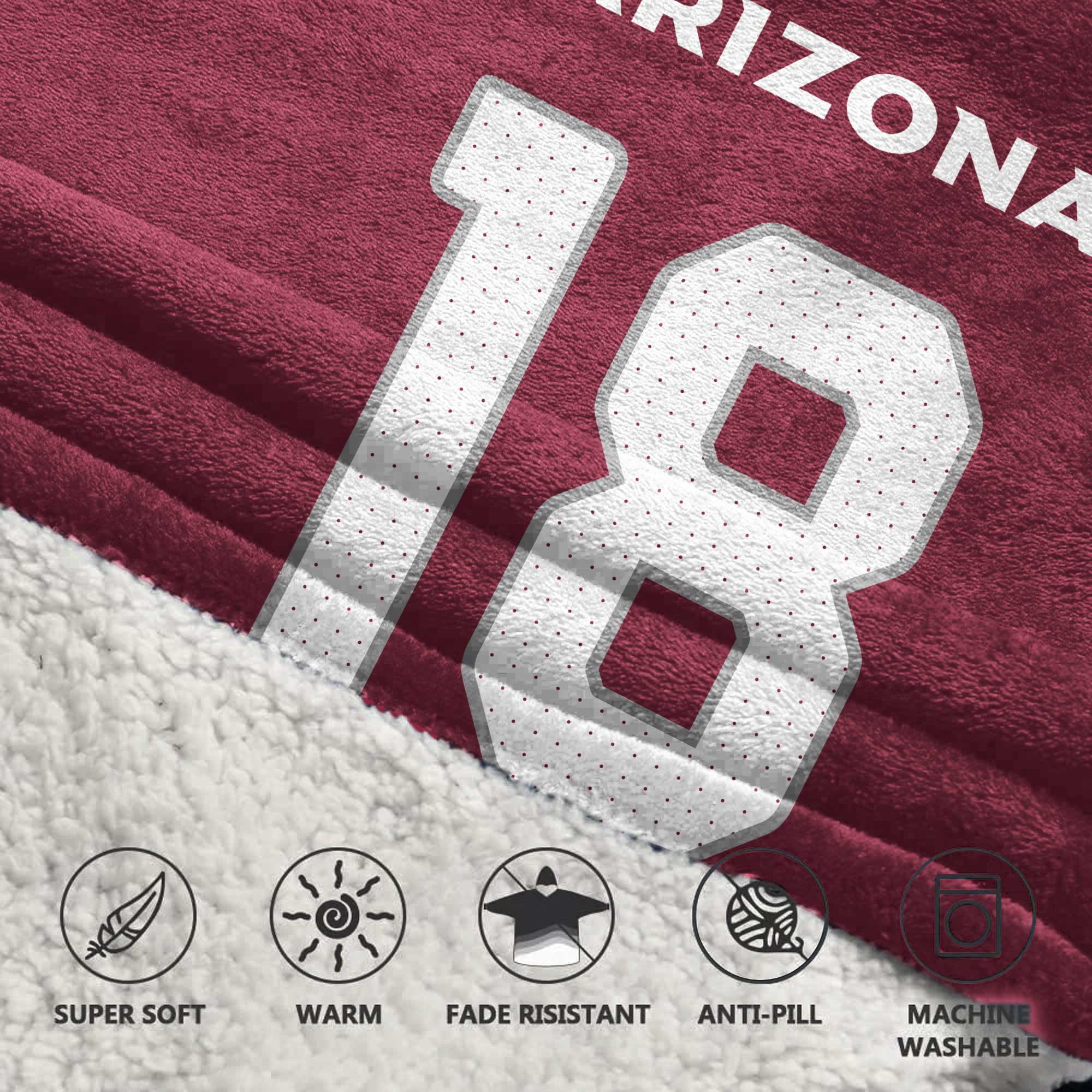 Adult 18 Arizona Football Unisex Blanket Hoodie