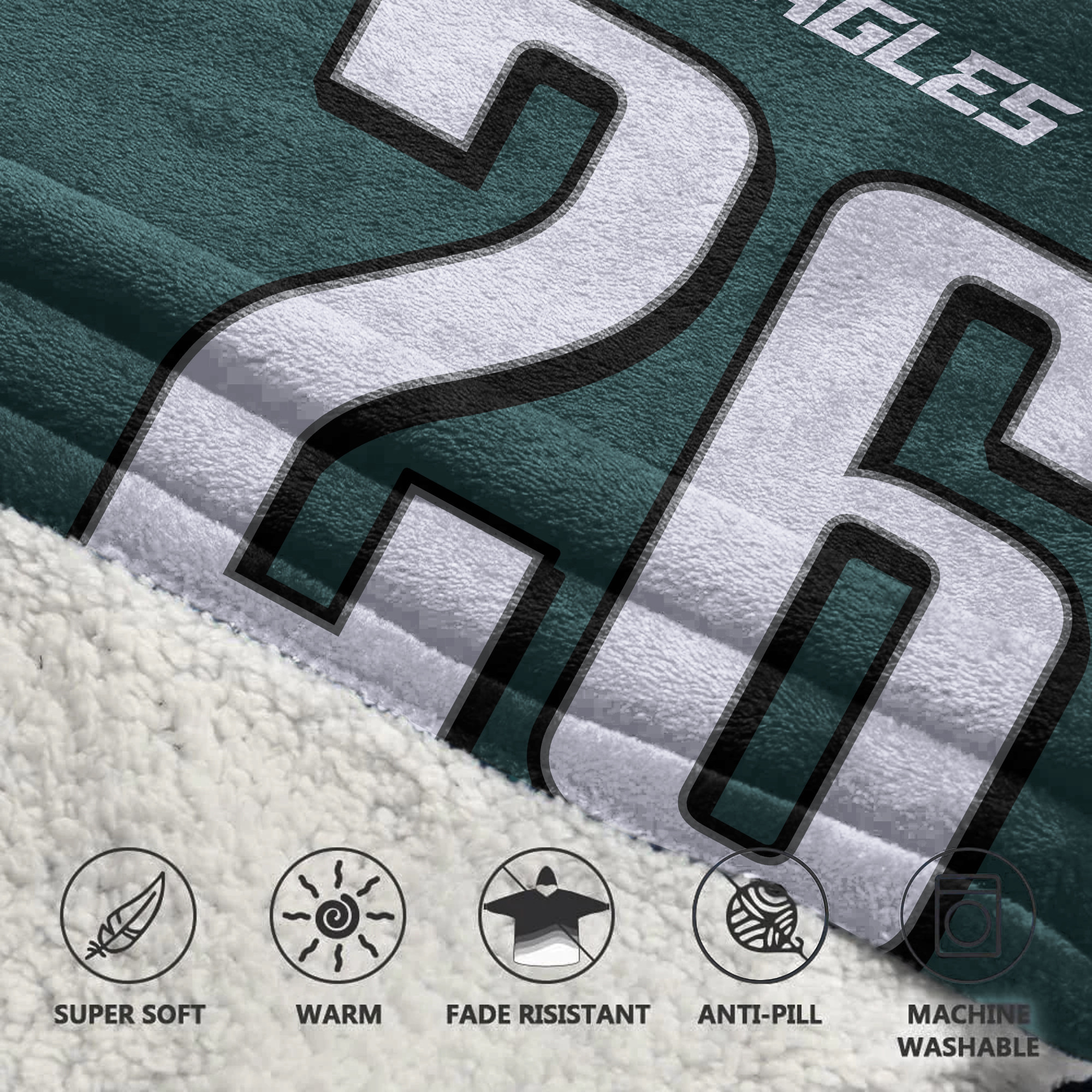 Adult Run It Back 26 Philadelphia Football Unisex Blanket Hoodie