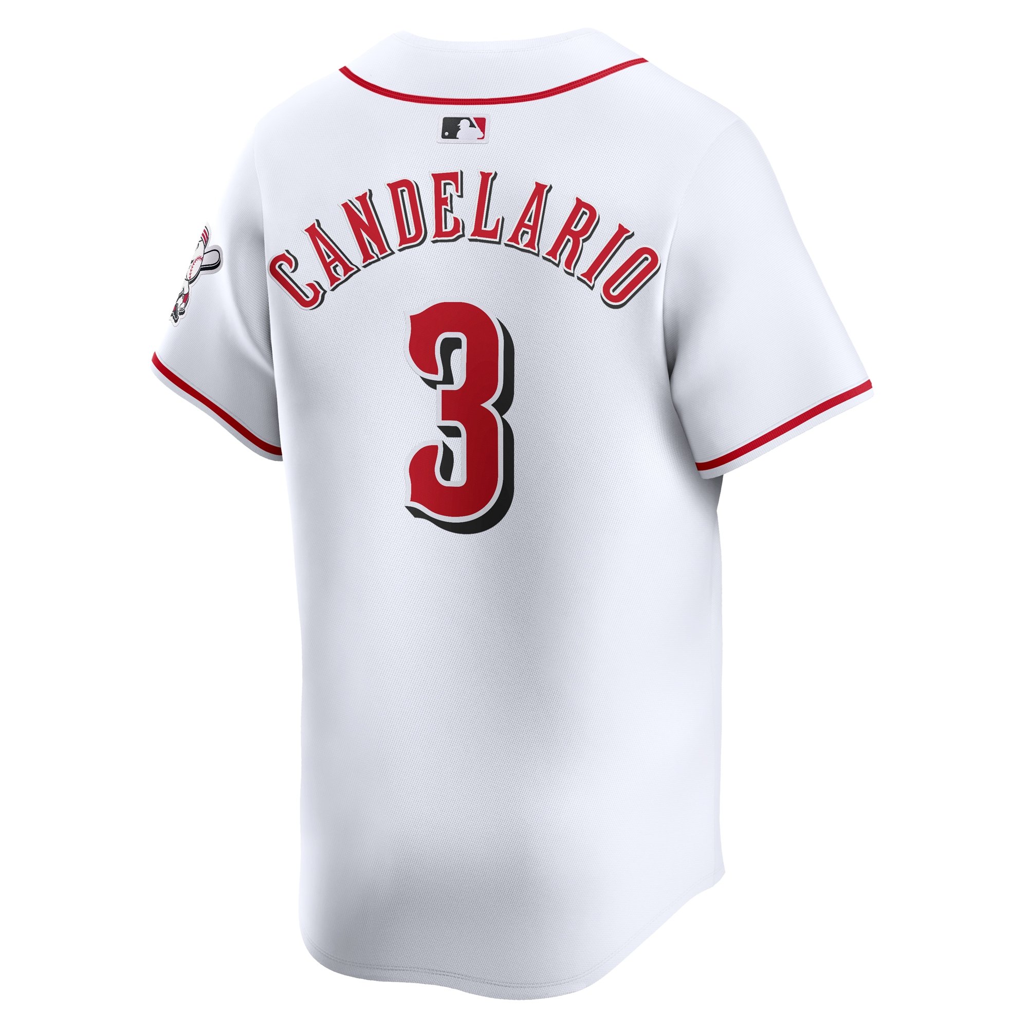 Men's Cincinnati Reds Jeimer Candelario  White Home Limited Player Jersey