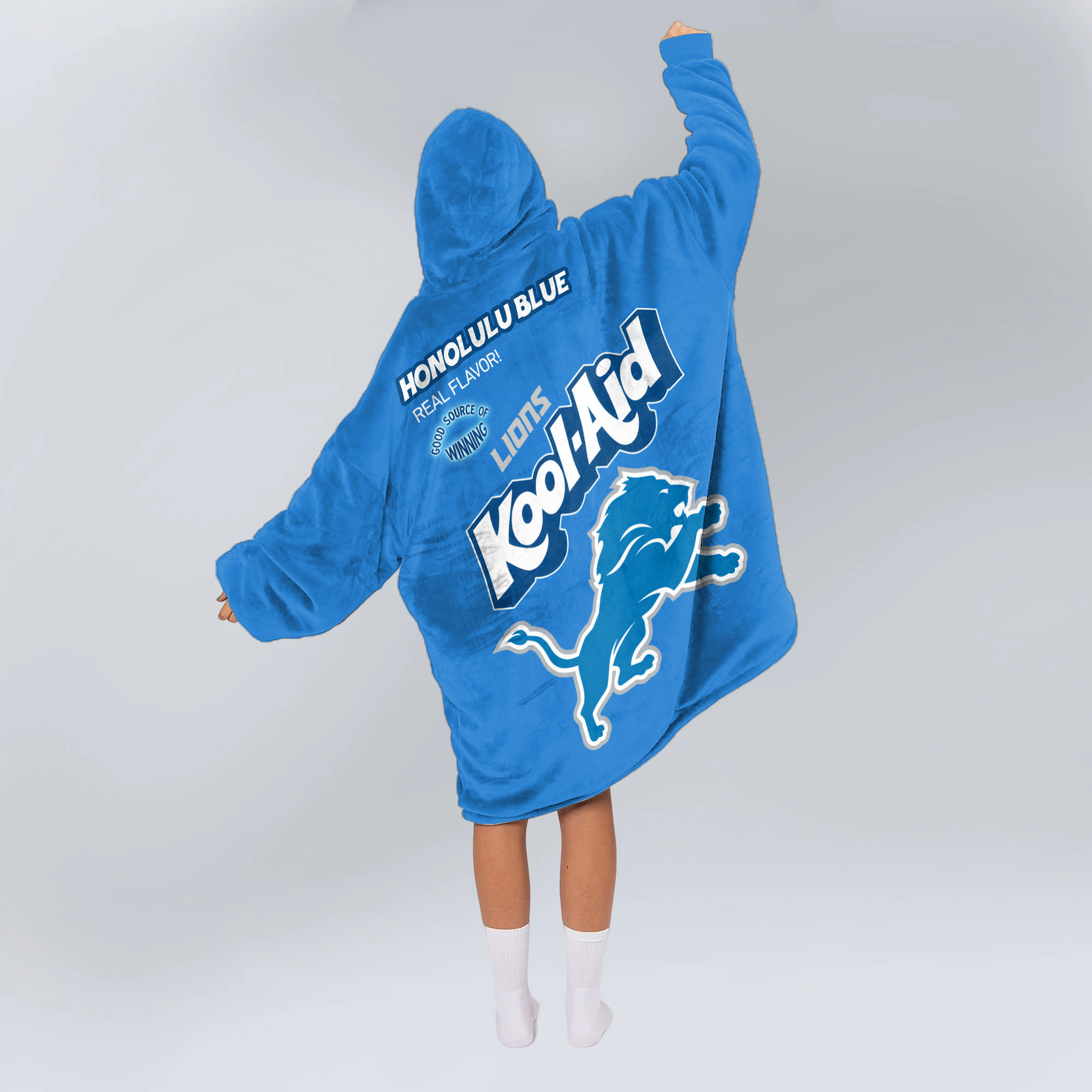 Adult Detroit Football Unisex Blanket Hoodie