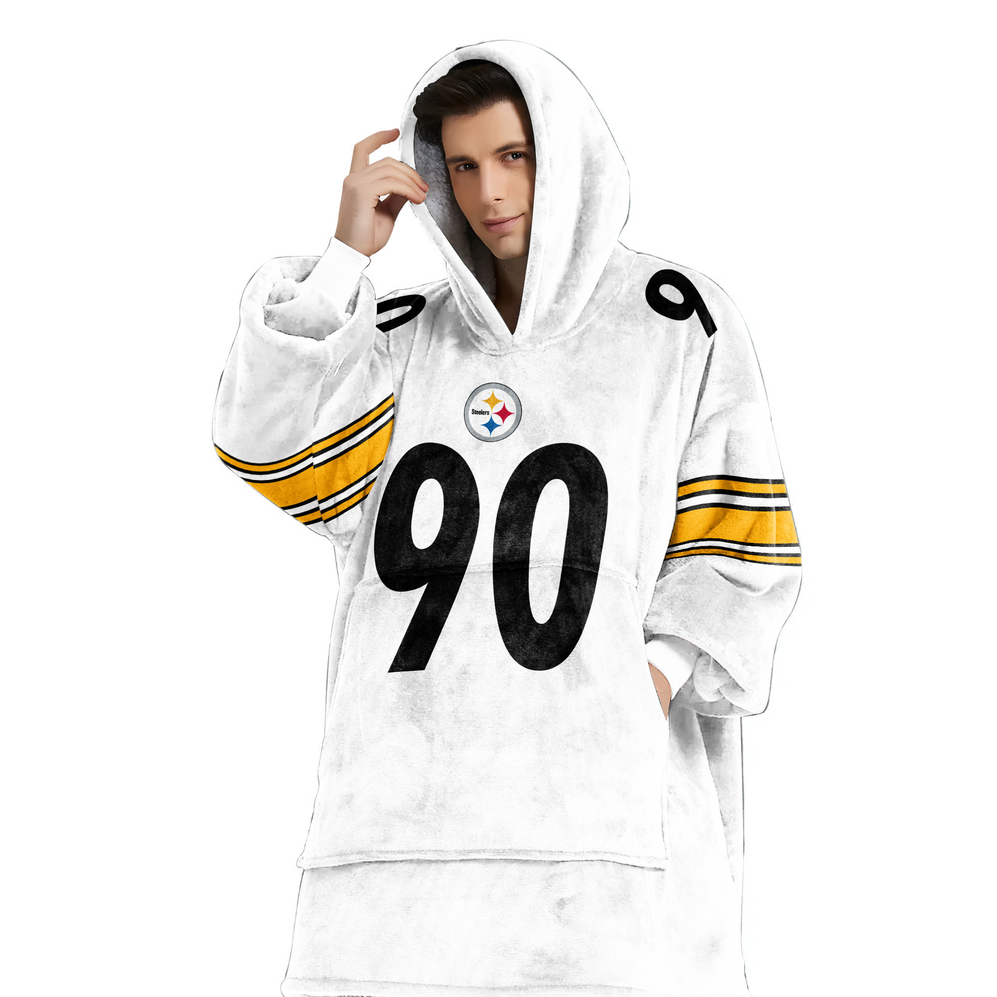 Adult T.J.W 90 Pittsburgh Football Unisex Blanket Hoodie