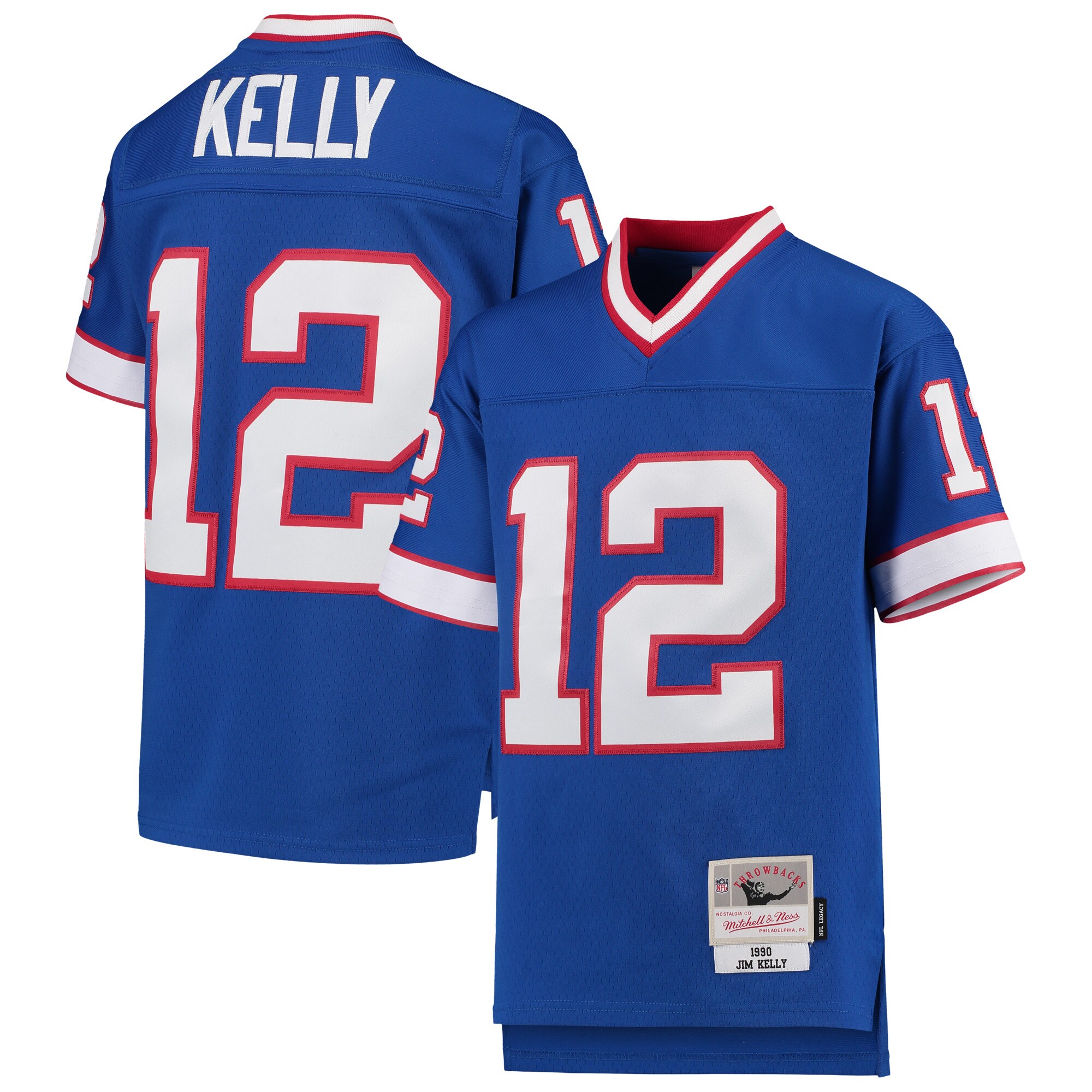 Jim Kelly Buffalo Bills  Youth 1990 Legacy Retired Player Jersey - Royal
