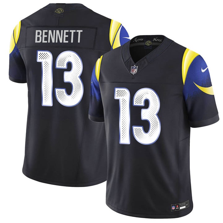 Men's Stetson Bennett #13 Los Angeles Rams Dri-FIT Rivalries Collection Limited Jersey-Navy