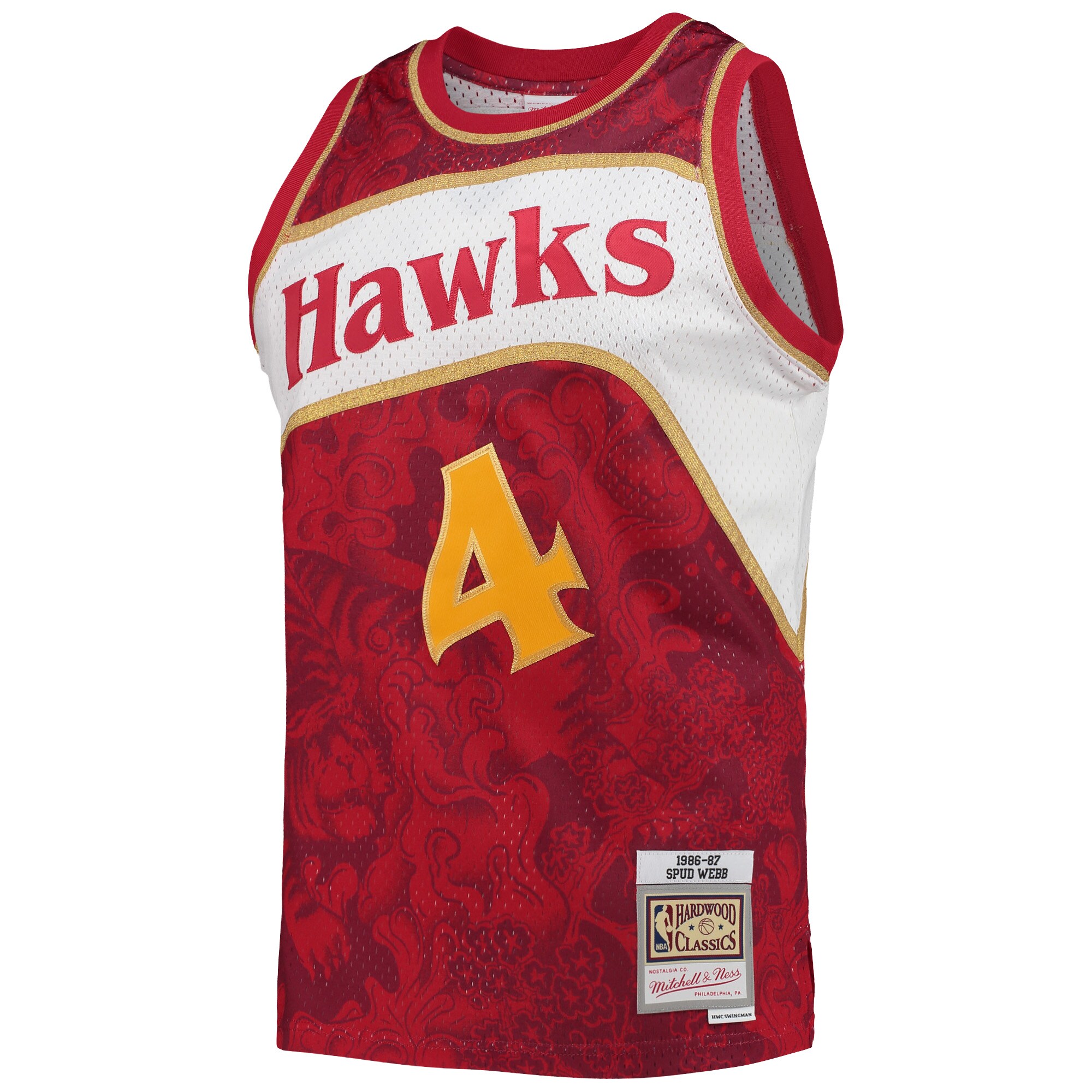Spud Webb Atlanta Hawks Mitchell & Ness Hardwood Classics 1986/87 Lunar New Year Swingman Jersey - Red