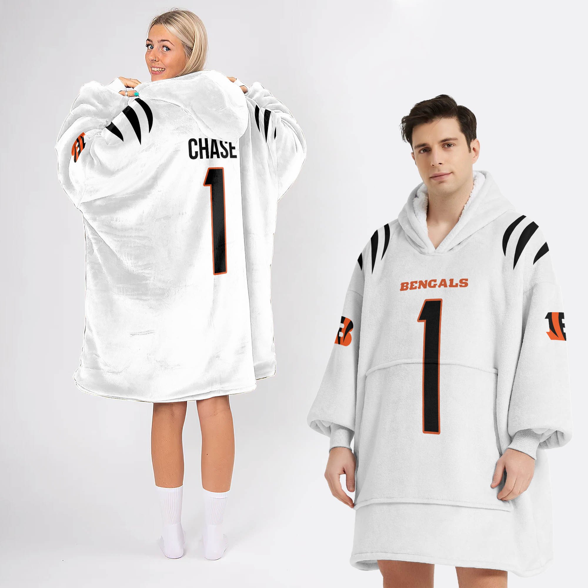 Adult 1 Cincinnati Football Unisex Blanket Hoodie