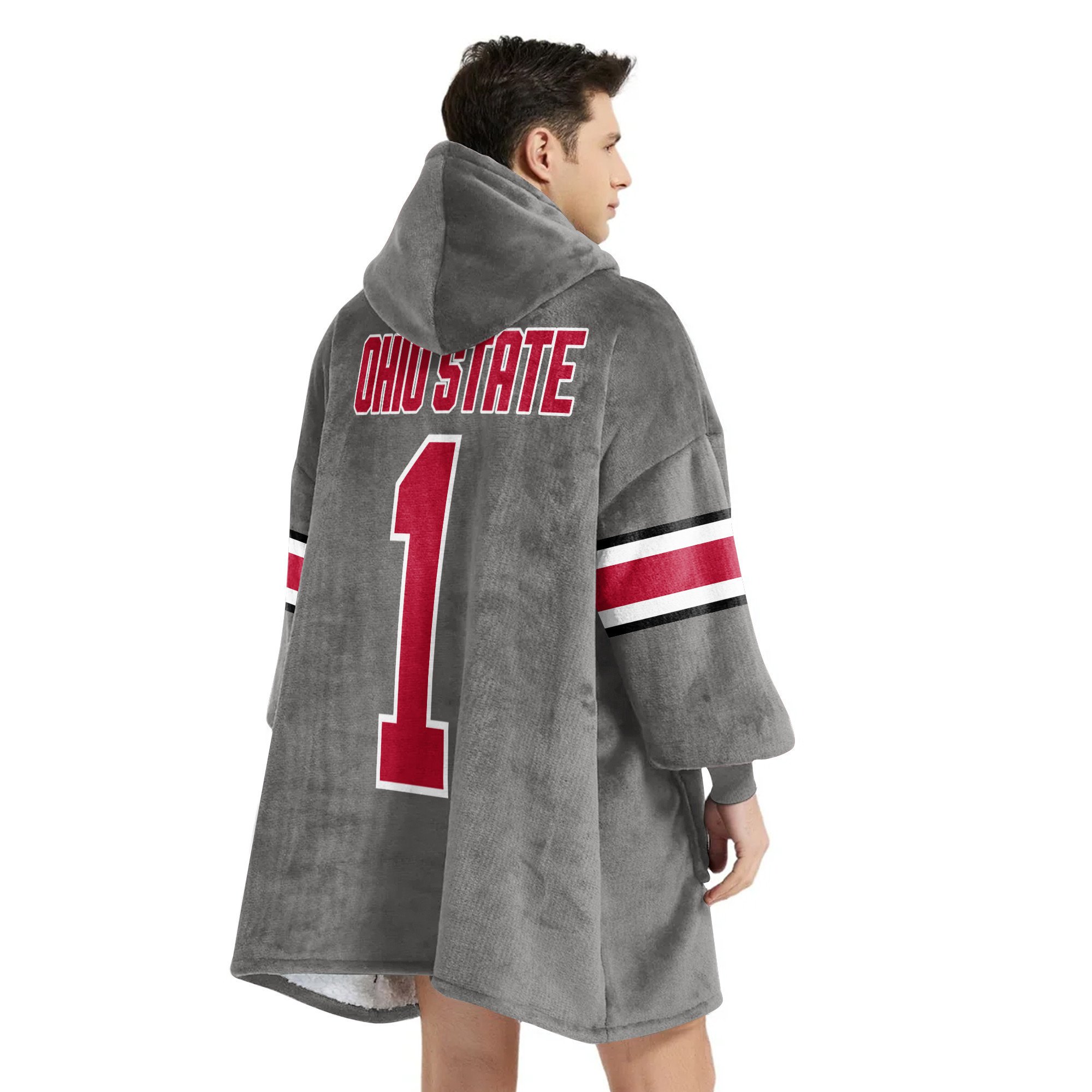 Adult 1 Ohio State Football Unisex Blanket Hoodie