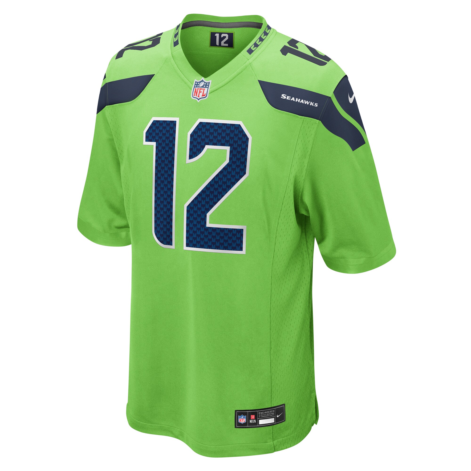 12s Seattle Seahawks  Game Jersey - Neon Green
