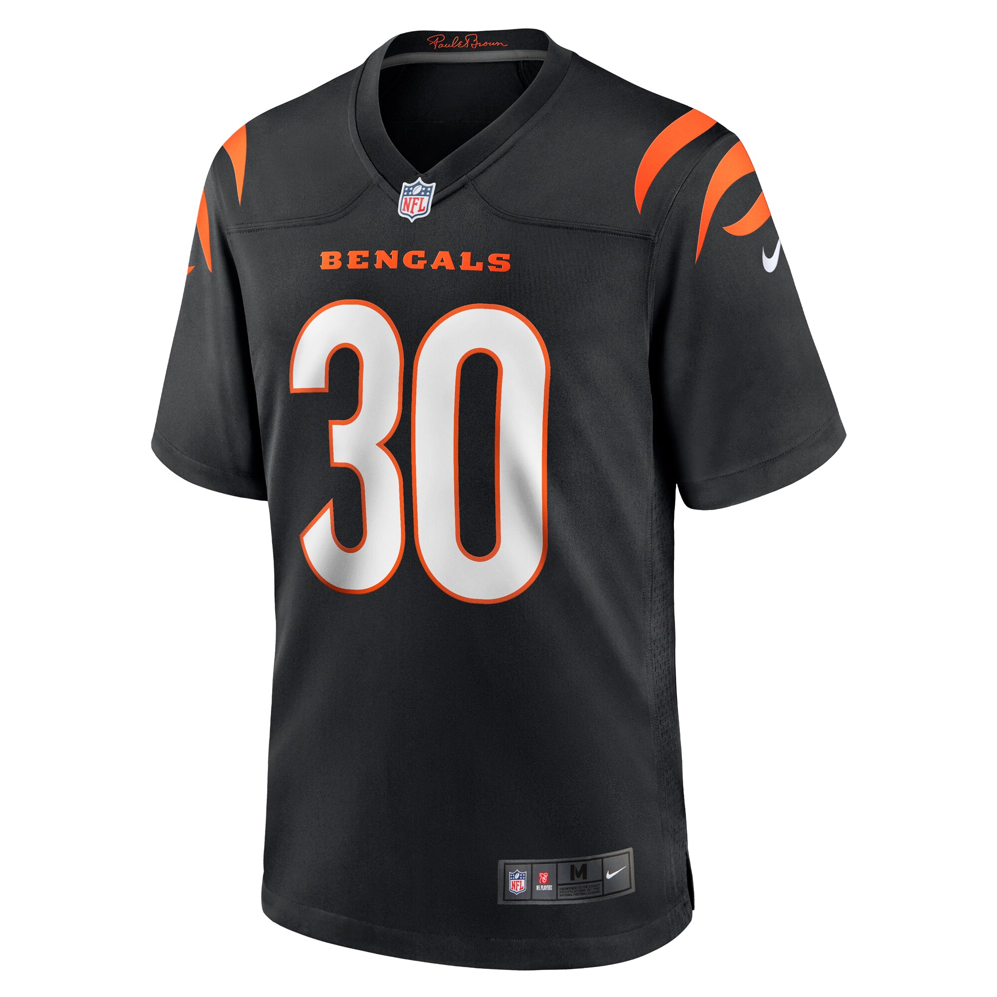 Chase Brown Cincinnati Bengals Team Game Jersey -  Black