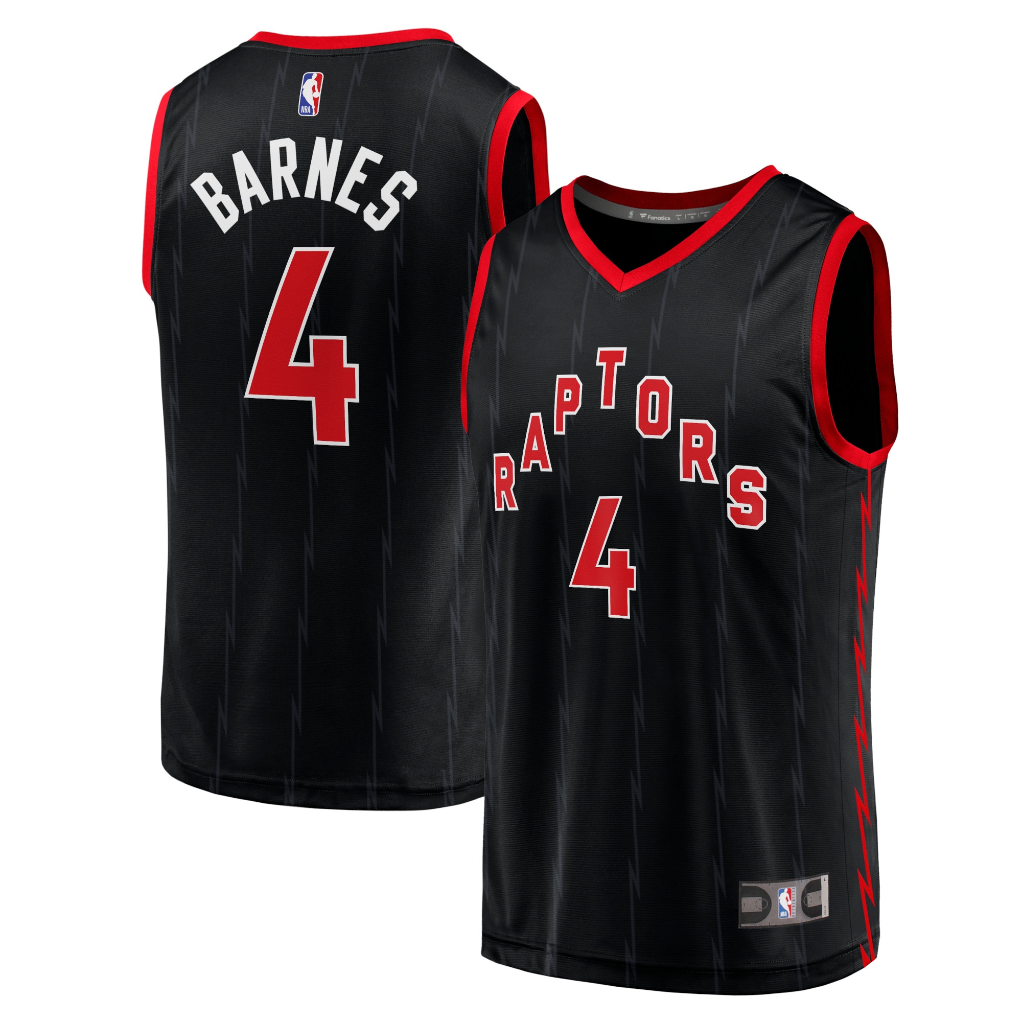 Scottie Barnes Toronto Raptors  Fast Break Replica Player Jersey - Statement Edition - Black