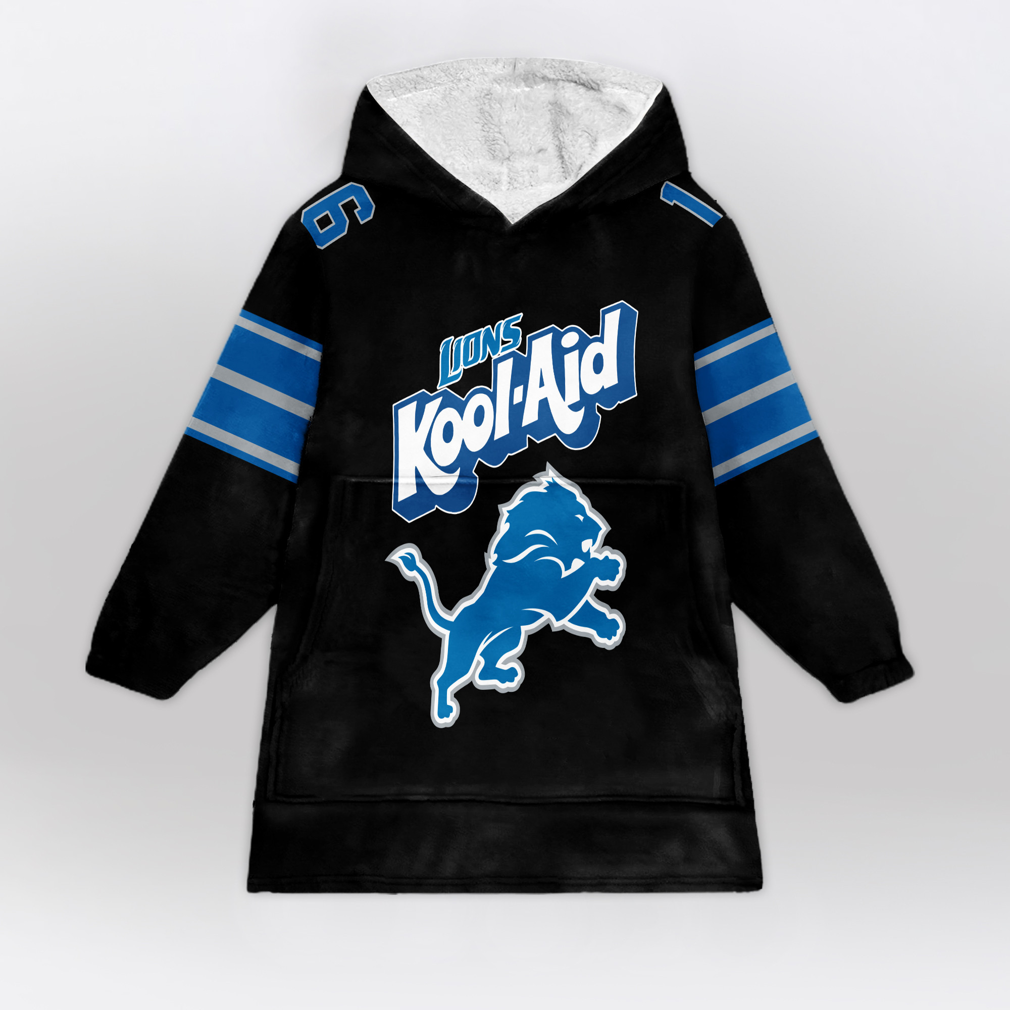Adult 16 Detroit Lions Football Unisex Blanket Hoodie